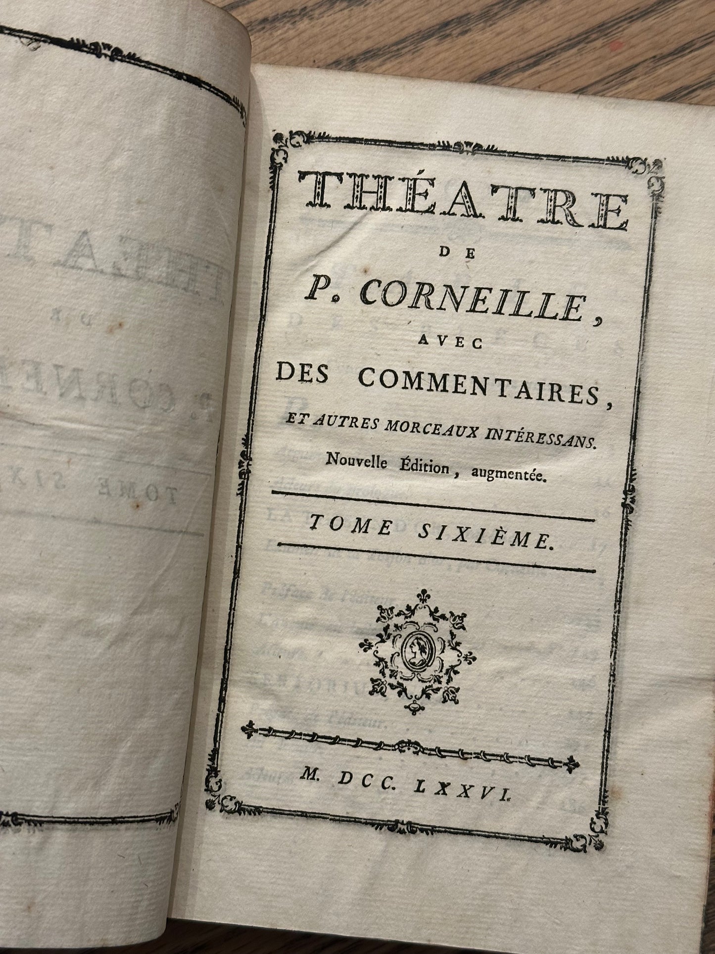 1776 Set of French Theatre Books by Pierre Corneille