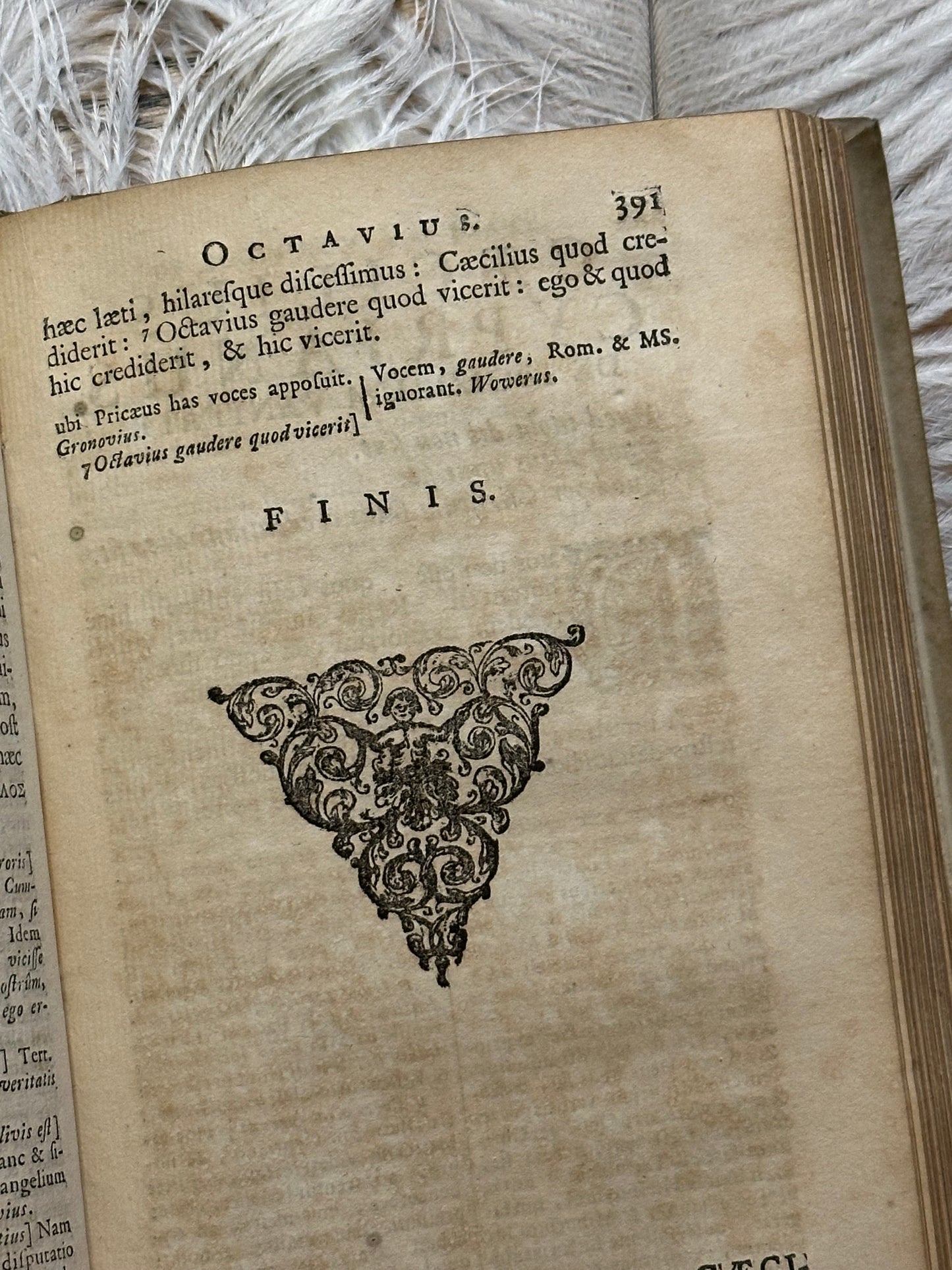 1709 M.Minucii Felicis Octavius Book in Latin- Full Vellum