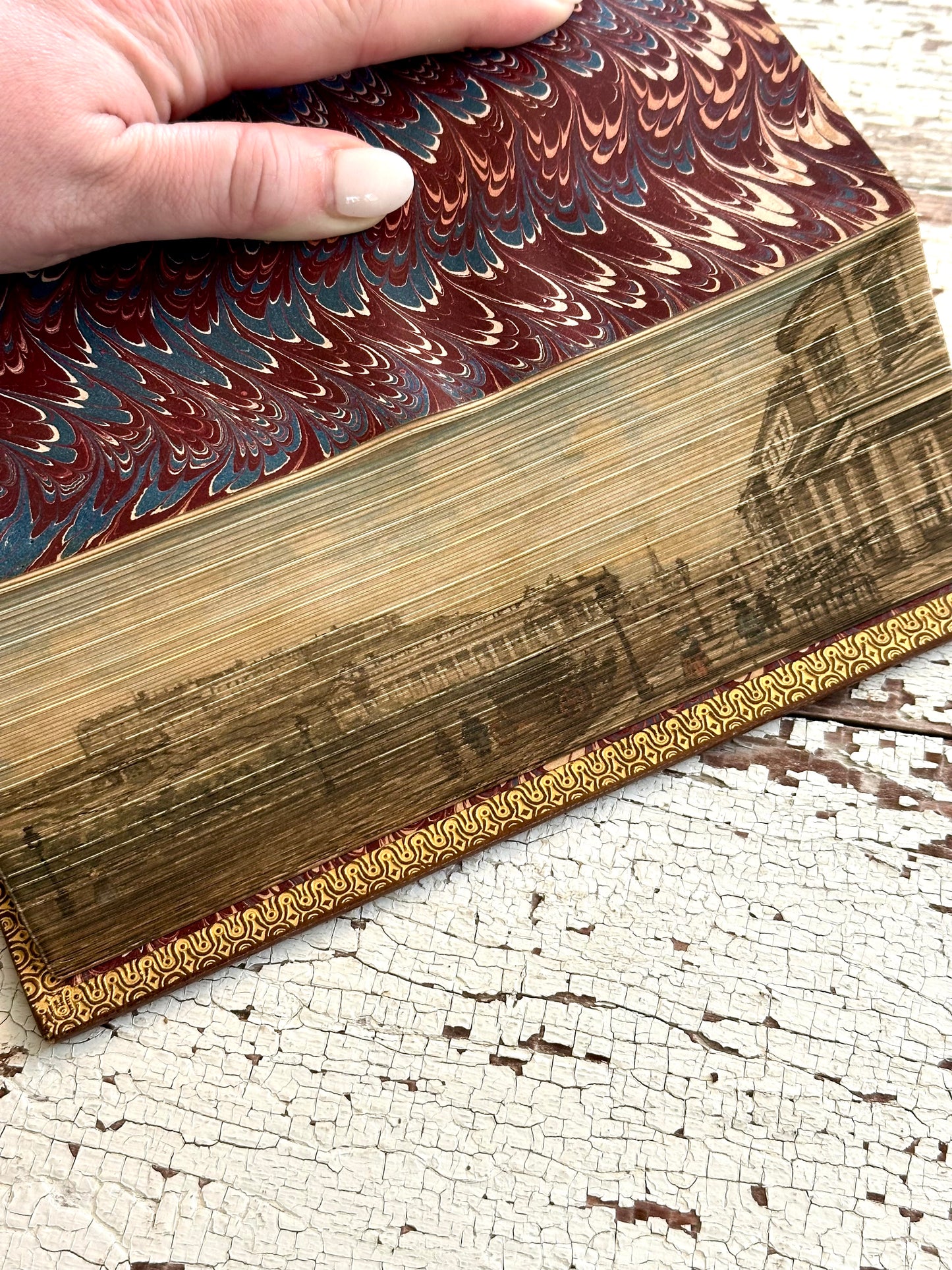 Rare-The Poetical Works of Sir Walter Scott with Hidden Fore-edge Painting
