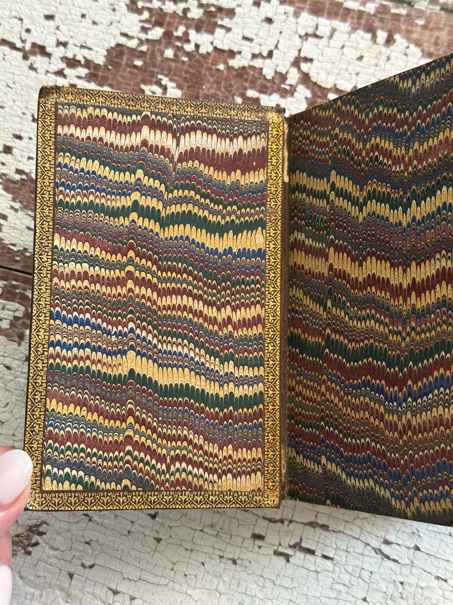 Rare 1862 French Prayer Book with Gauffered Edge- In French