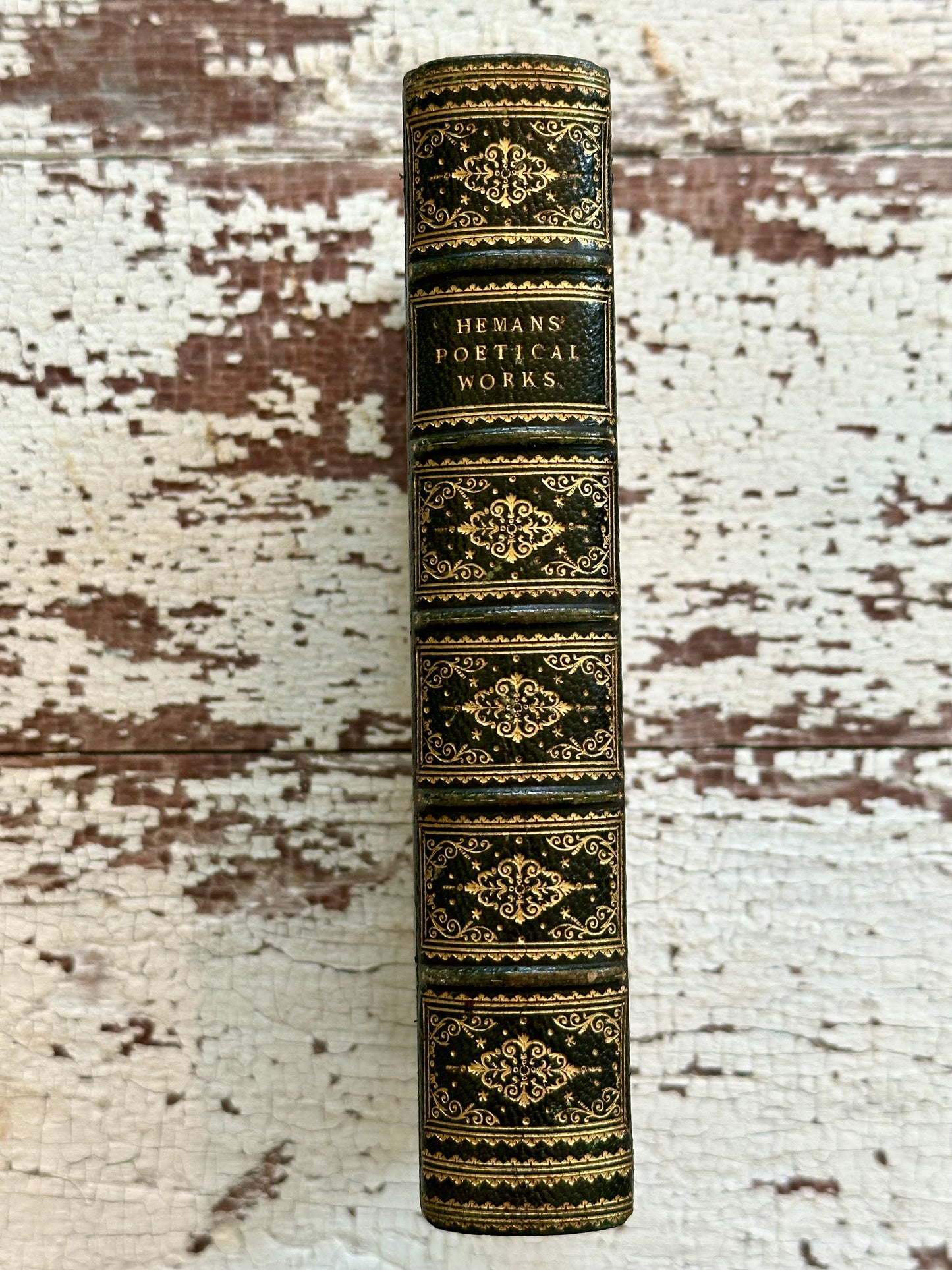 Rare Antique Poems of Mrs. Hemans with Hidden Fore-edge Painting