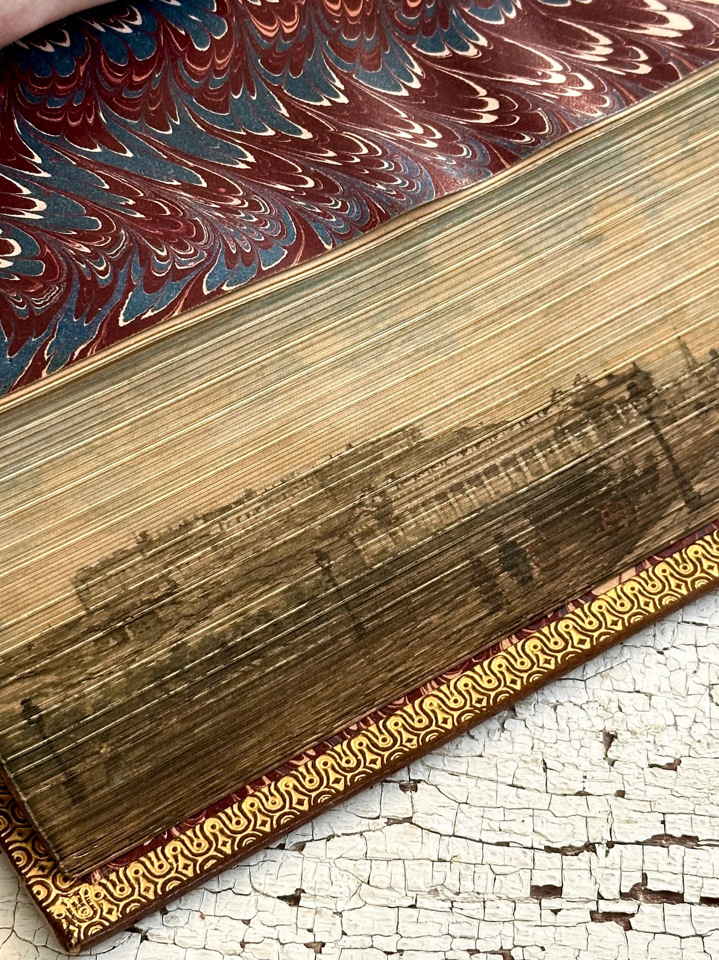 Rare-The Poetical Works of Sir Walter Scott with Hidden Fore-edge Painting