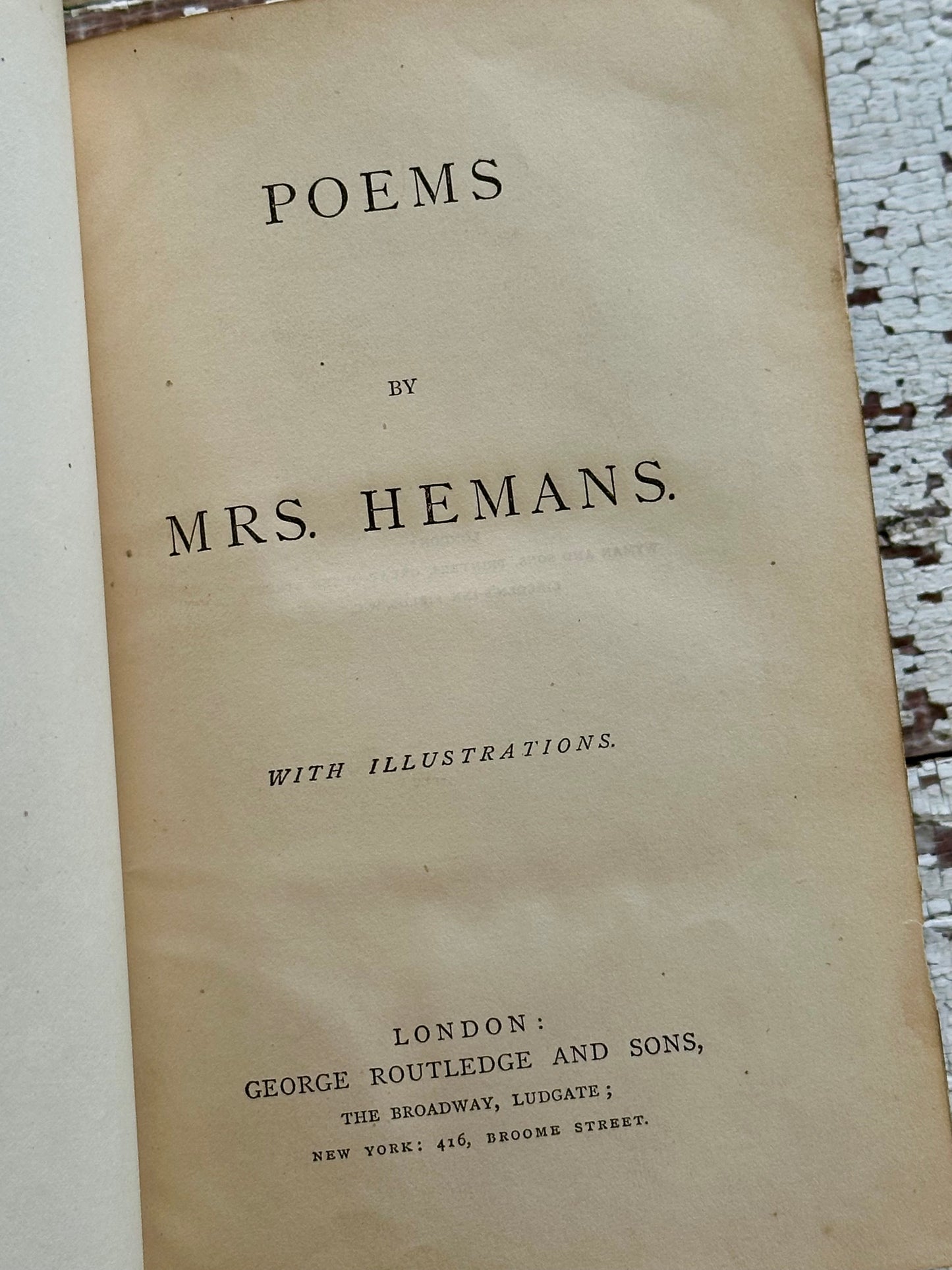 Rare Antique Poems of Mrs. Hemans with Hidden Fore-edge Painting