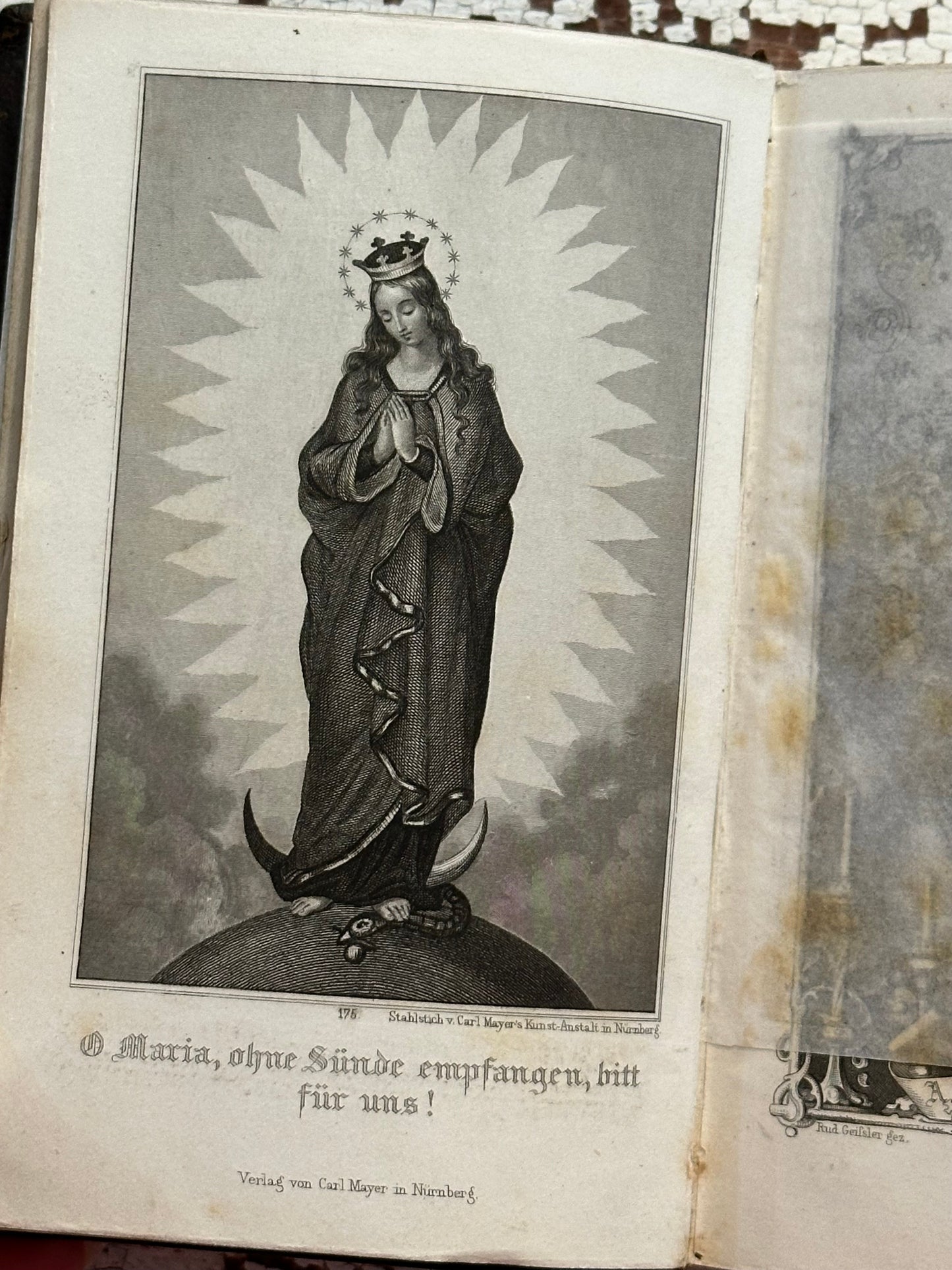 Rare• 1864 Holy Mary Devotional Book in German