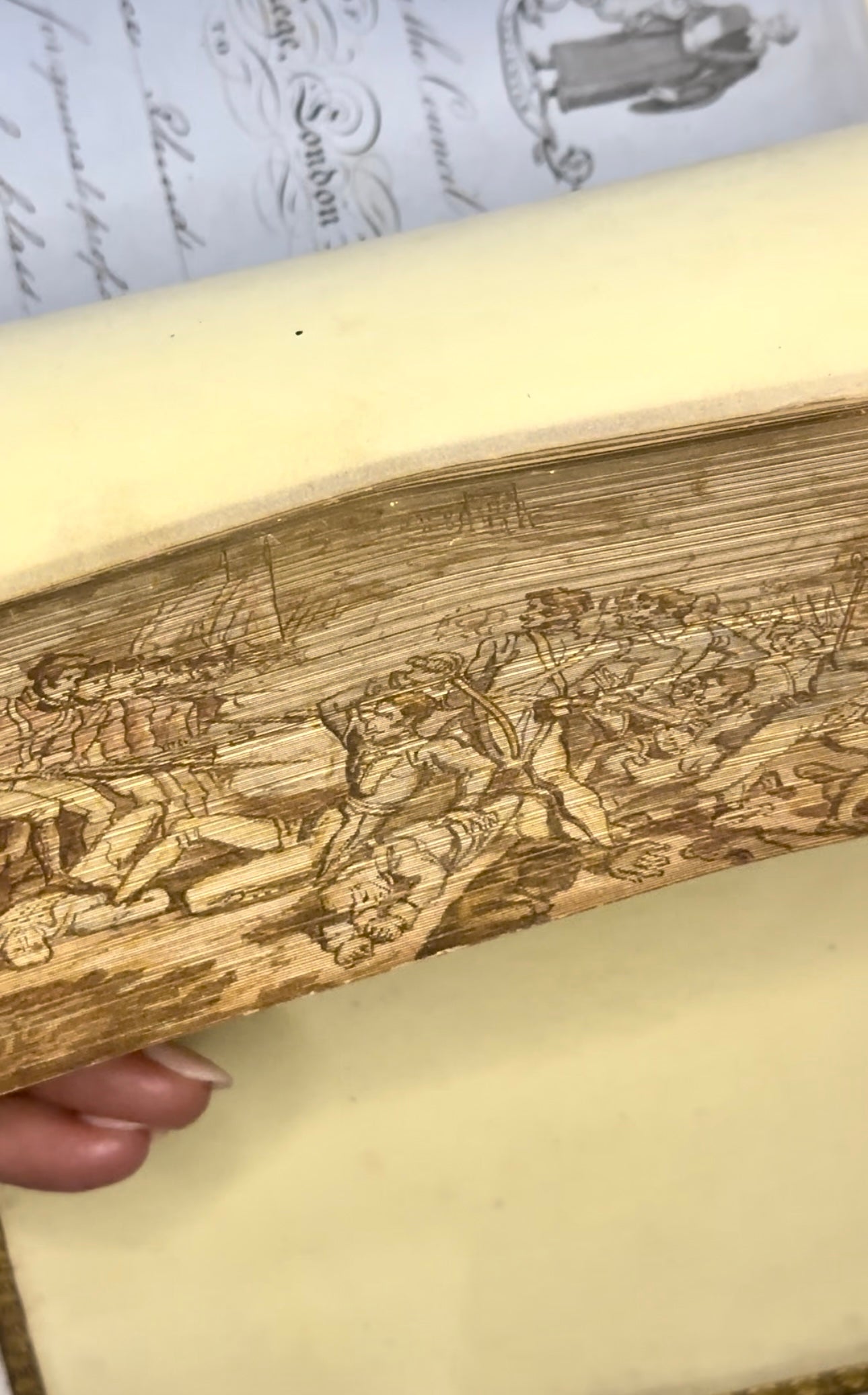 1861 English Battles & Sieges in the Peninsula with hidden fore-edge painting
