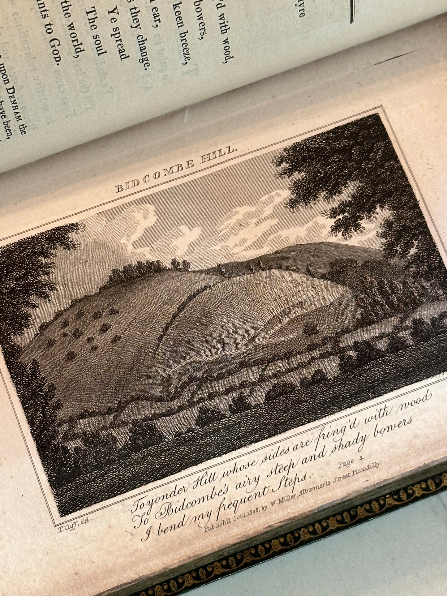 1808 Bidcombe Hill Poetry Book with Hidden Fore-edge Painting