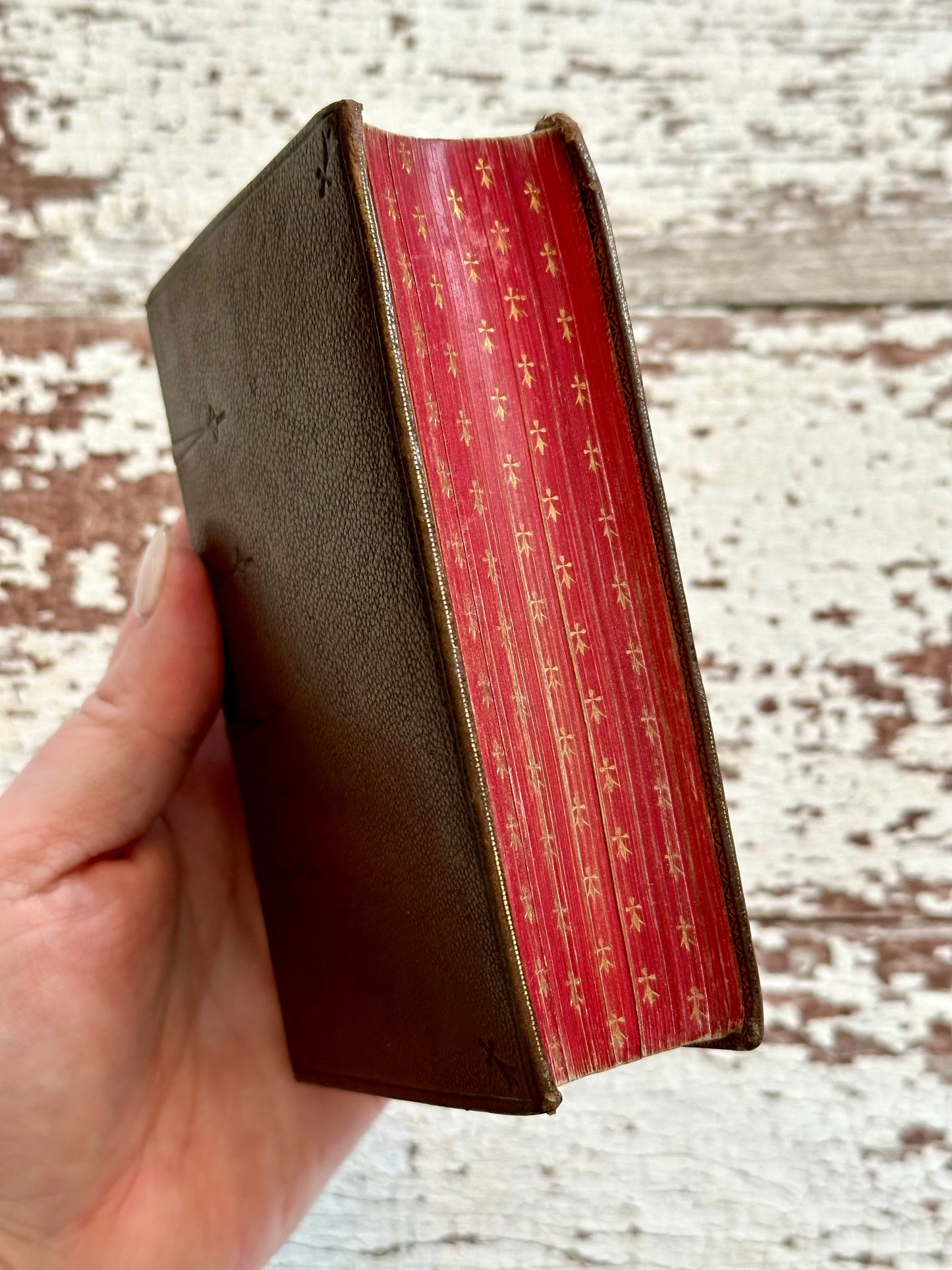 Rare 1862 French Prayer Book with Gauffered Edge- In French