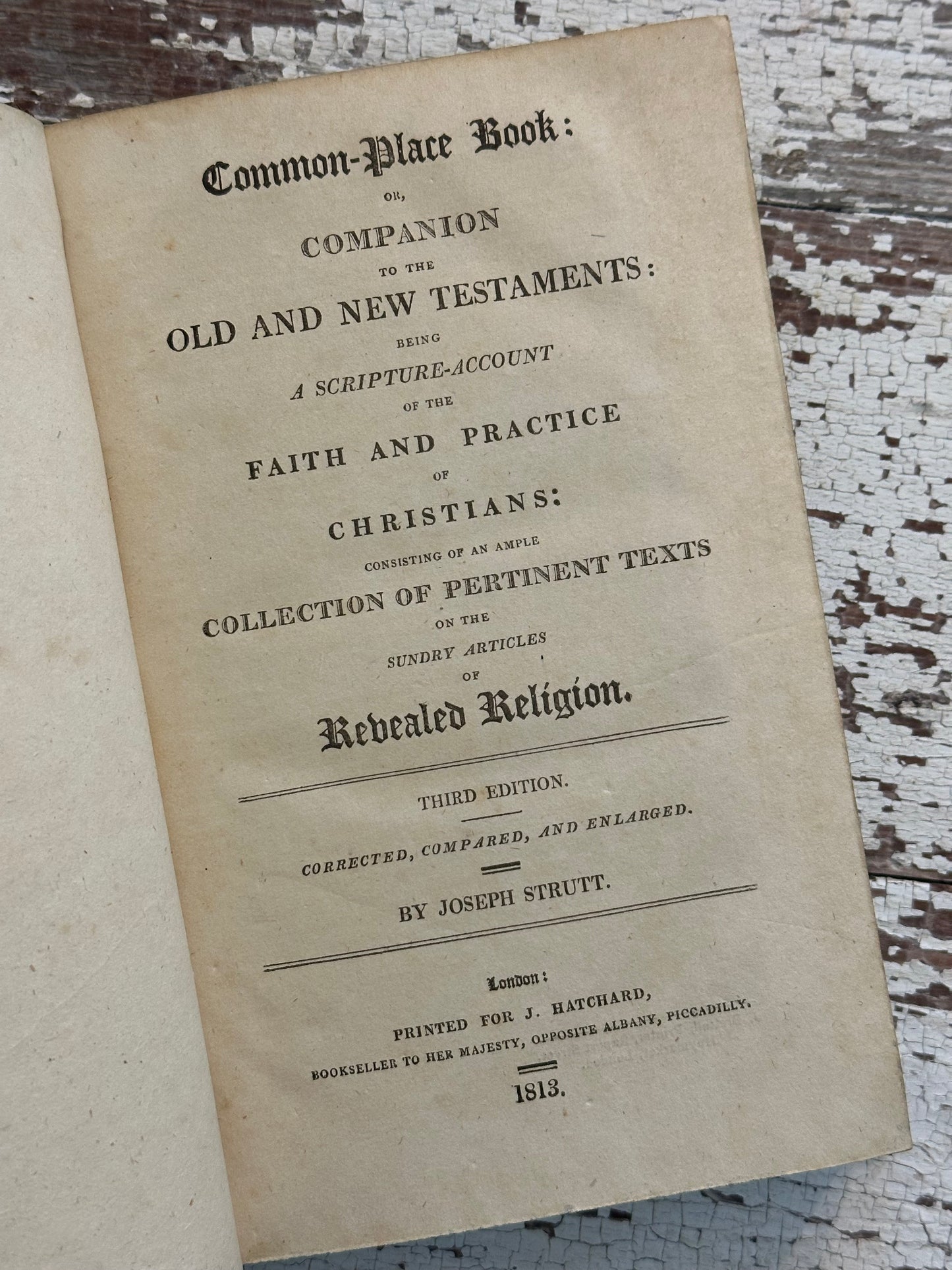 1813 The Common Place Book or Companion to The Old & New Testament