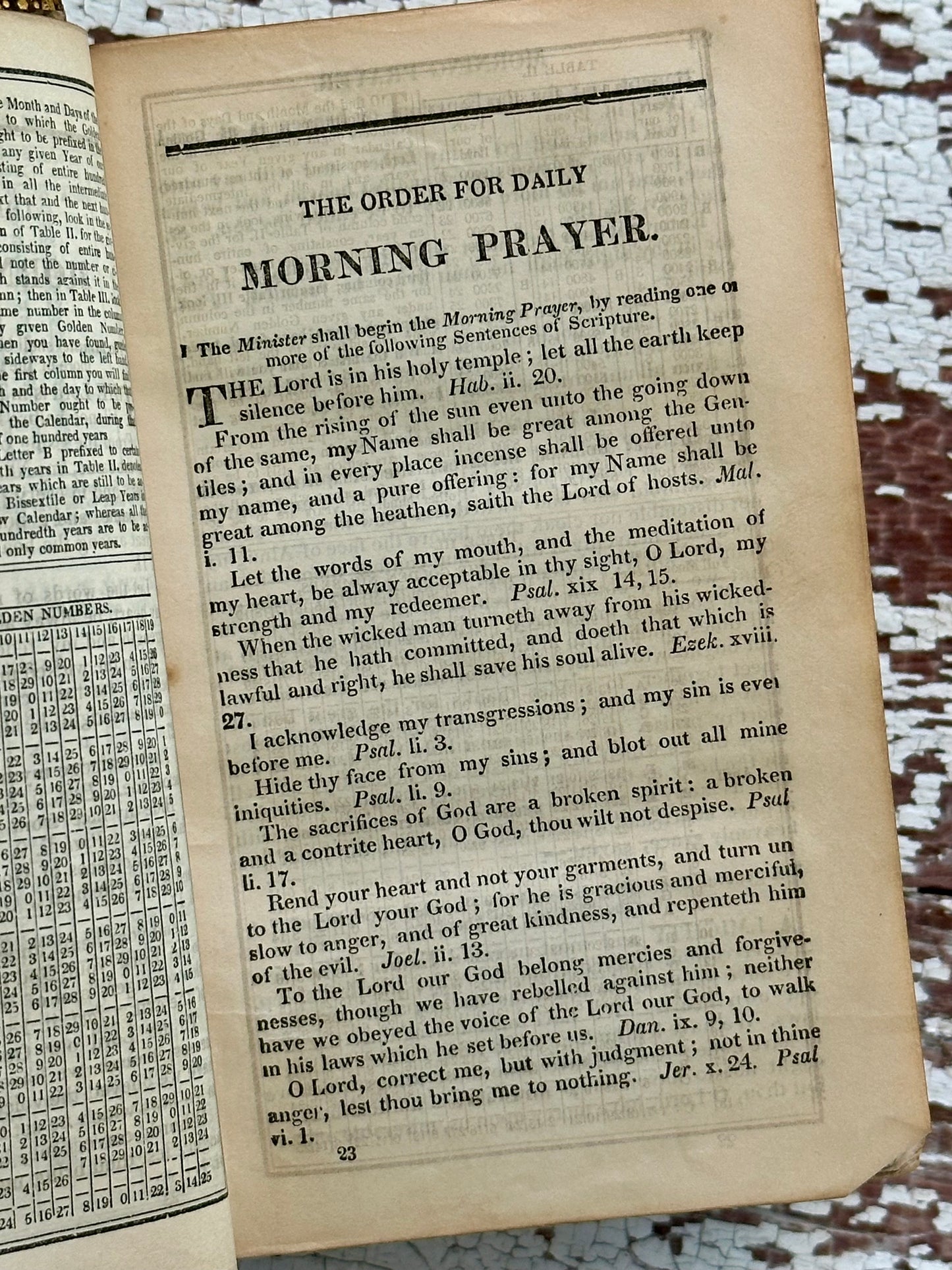 1860 Full Leather Church Services Book