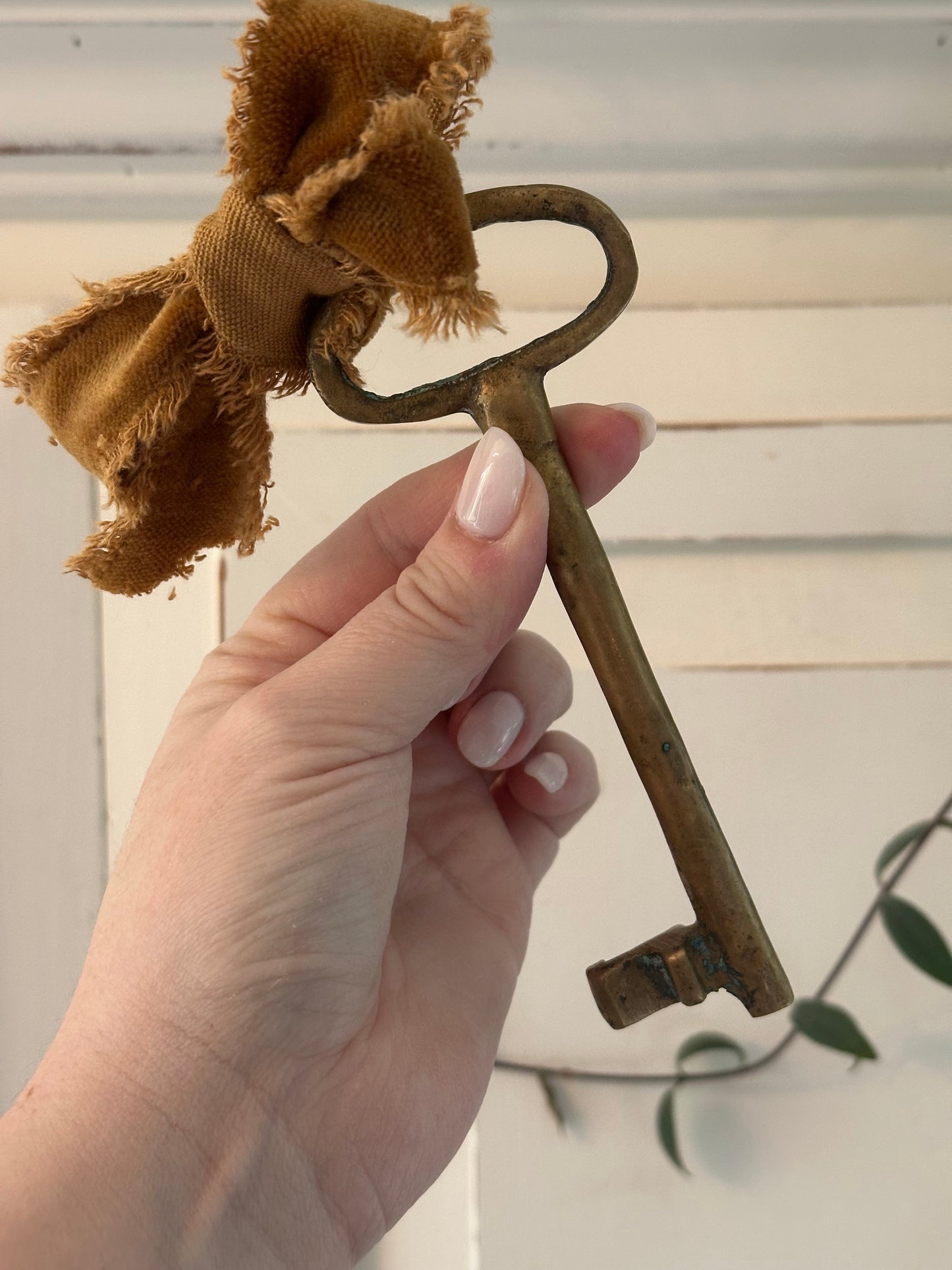 Large Antique Brass Key