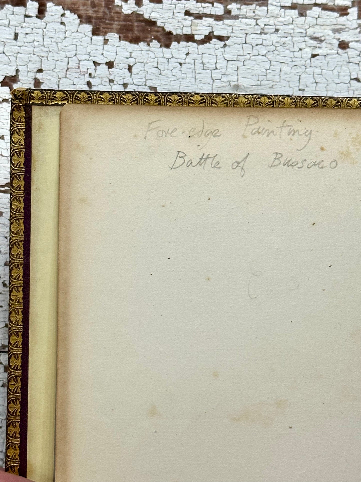1861 English Battles & Sieges in the Peninsula with hidden fore-edge painting