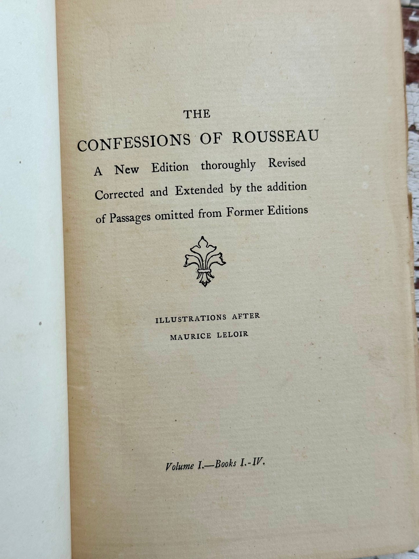 Rare-1897 The Confessions of Rousseau Set