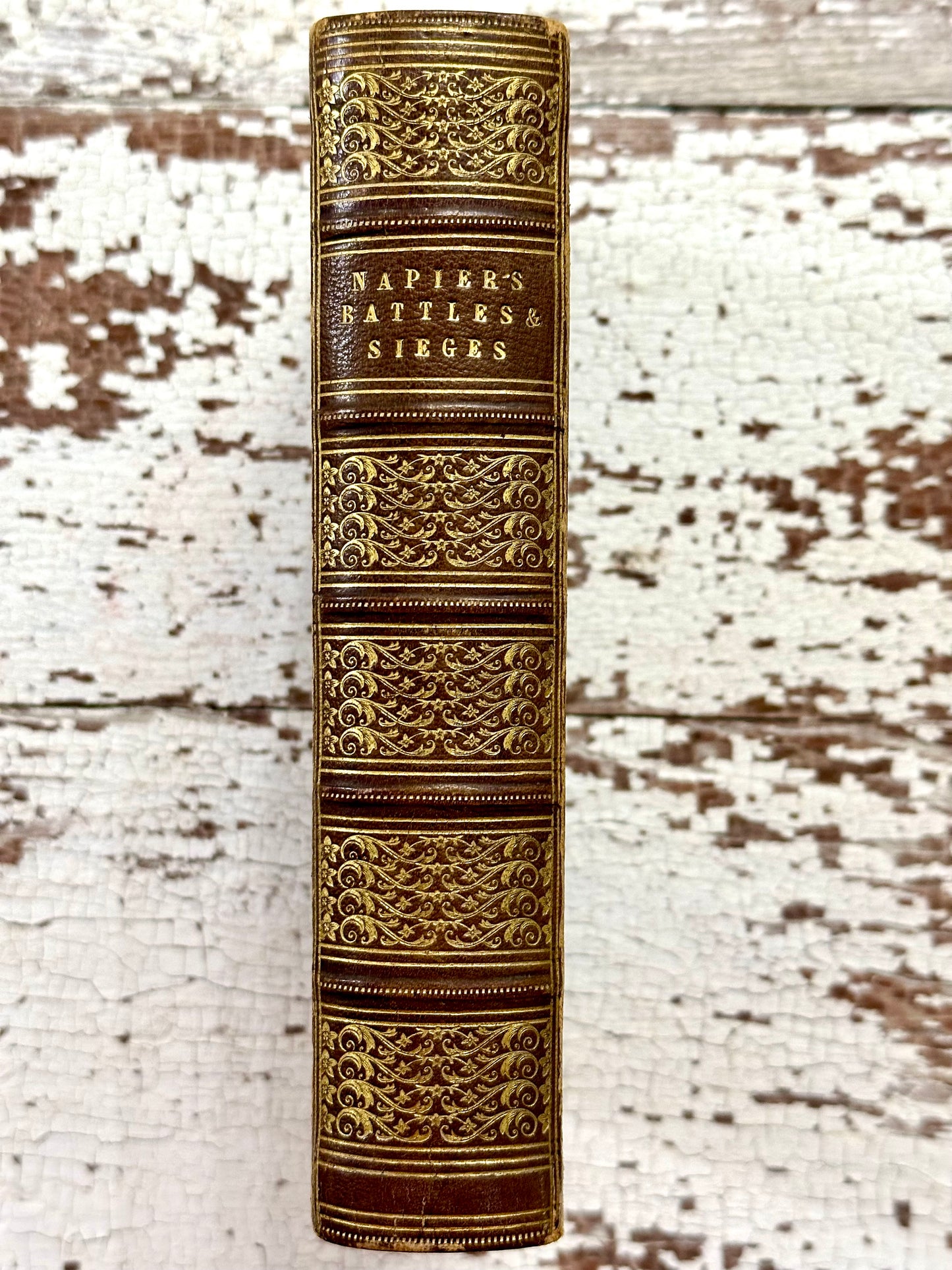 1861 English Battles & Sieges in the Peninsula with hidden fore-edge painting