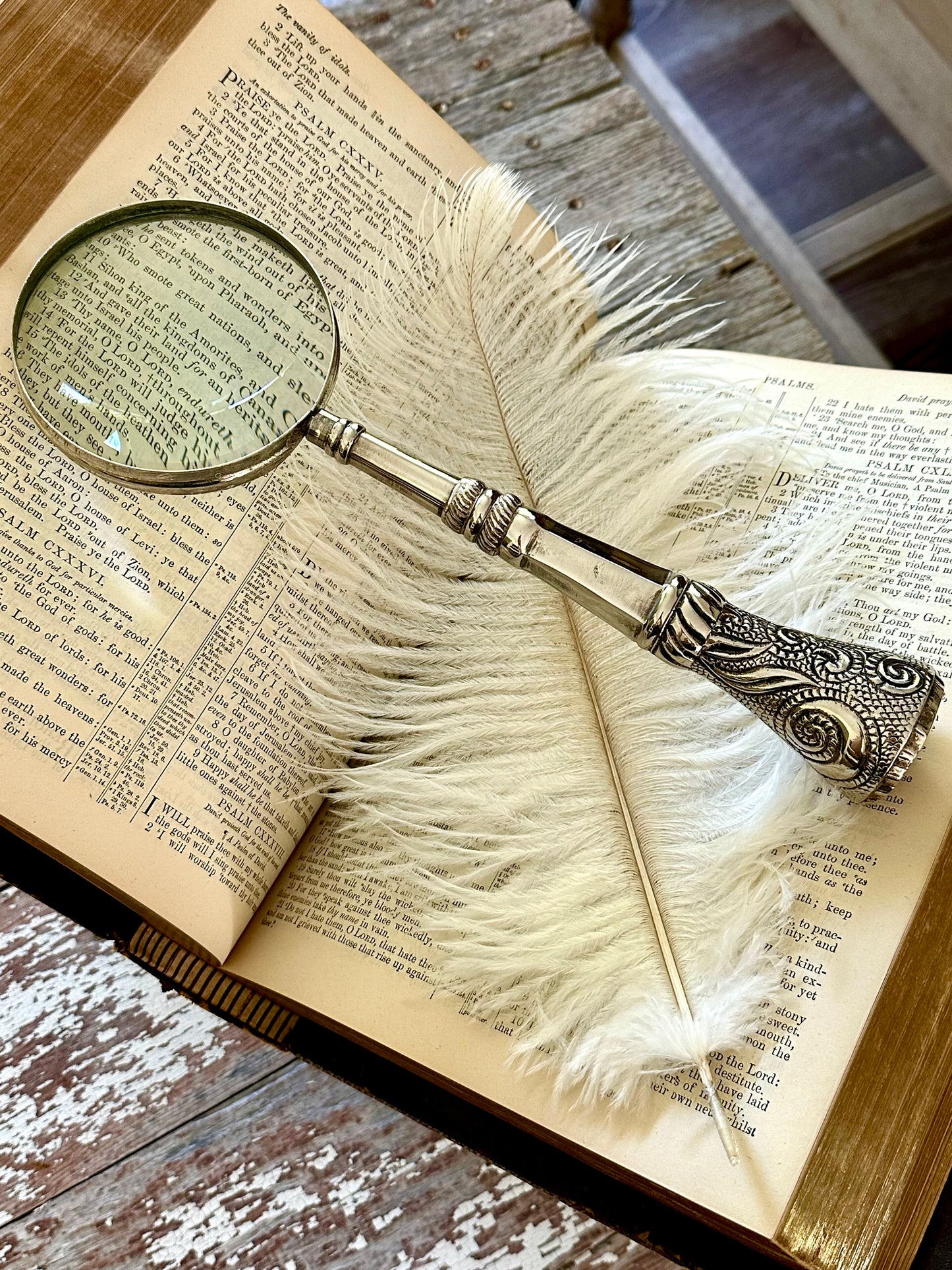 Victorian Silver Magnifying Glass