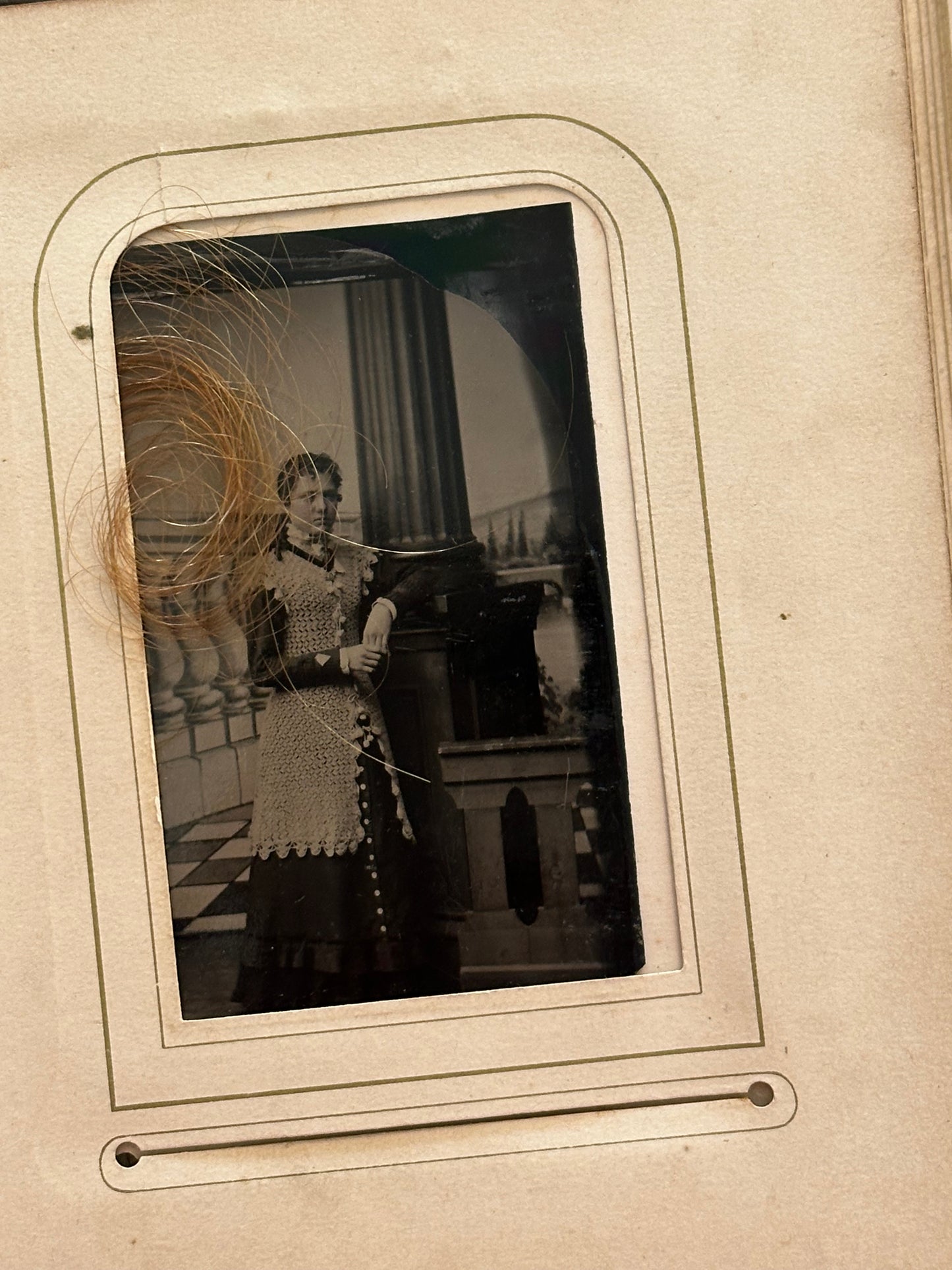 Antique Leather Photo Album Filled with Old Photographs & Tintypes