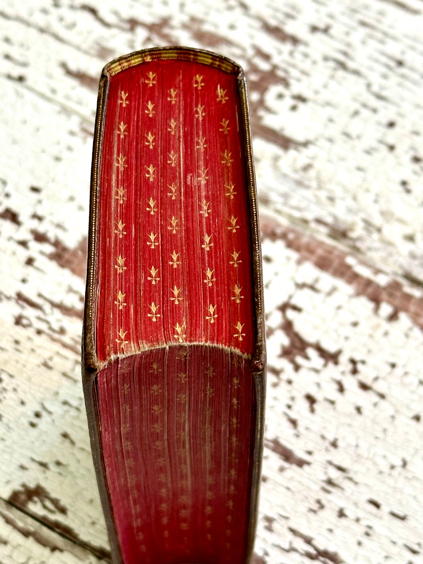 Rare 1862 French Prayer Book with Gauffered Edge- In French
