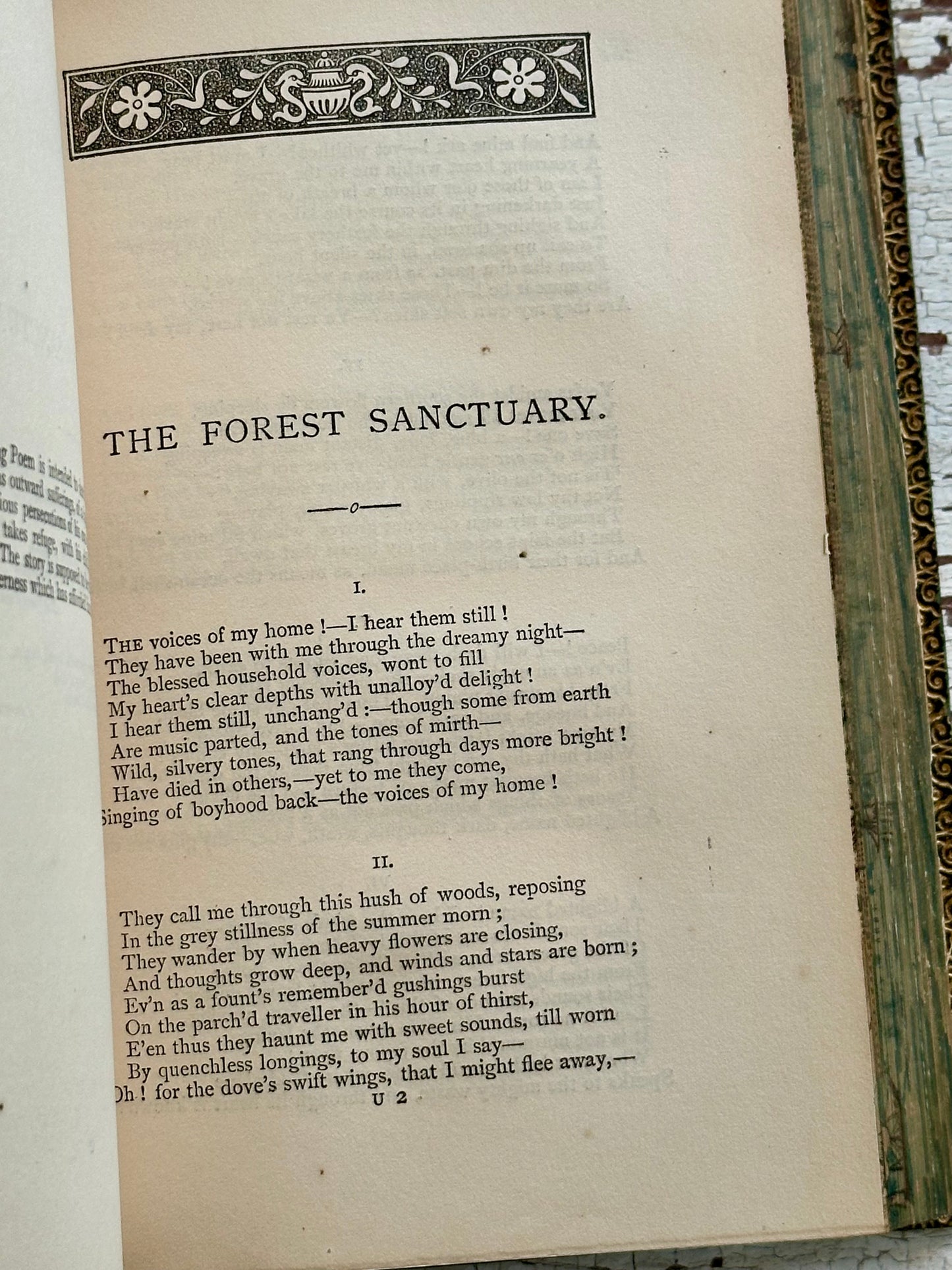 Rare Antique Poems of Mrs. Hemans with Hidden Fore-edge Painting
