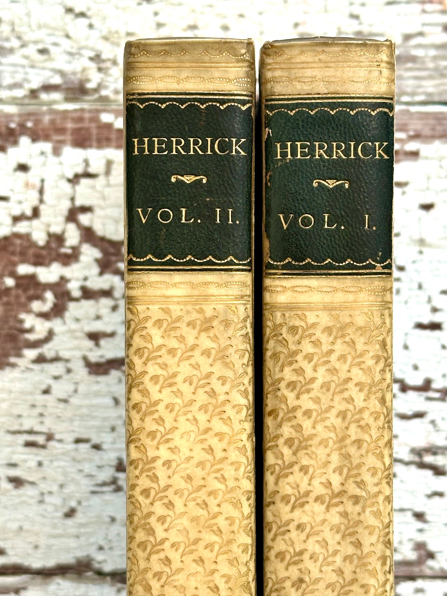 1893 The Poetical Works of Robert Herrick- Vellum