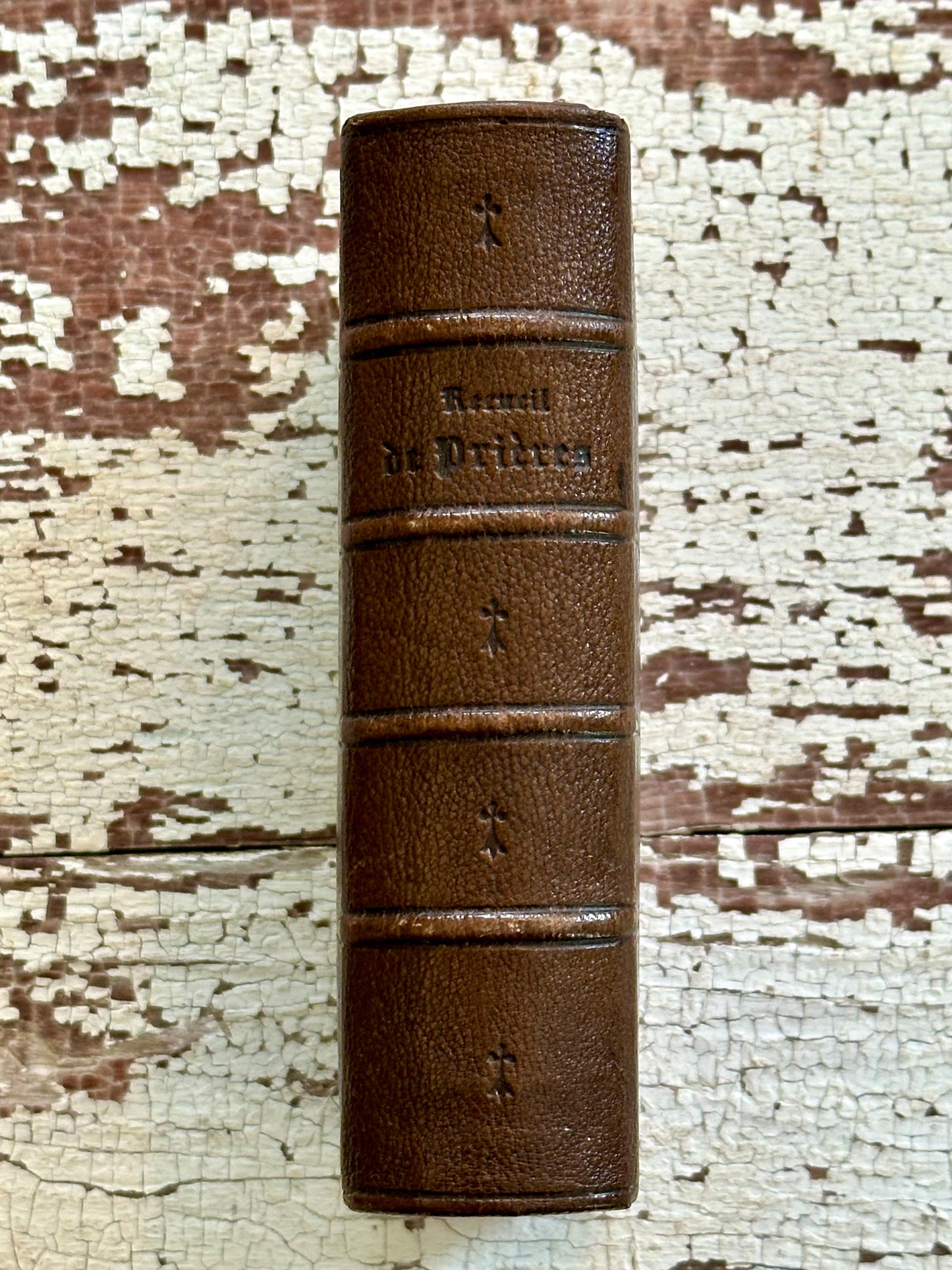 Rare 1862 French Prayer Book with Gauffered Edge- In French