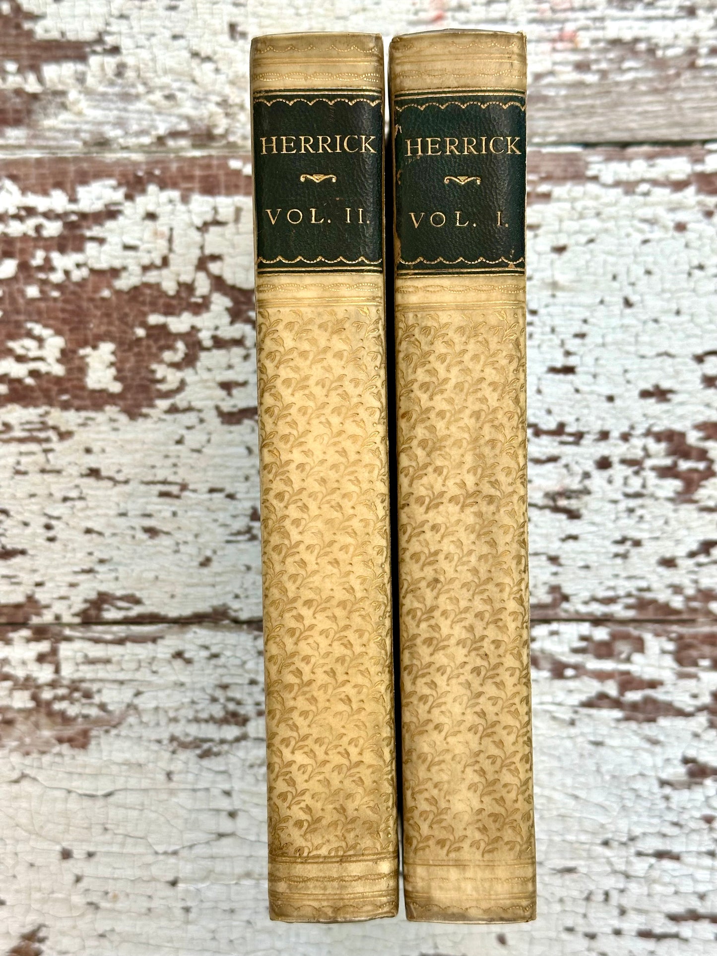 1893 The Poetical Works of Robert Herrick- Vellum