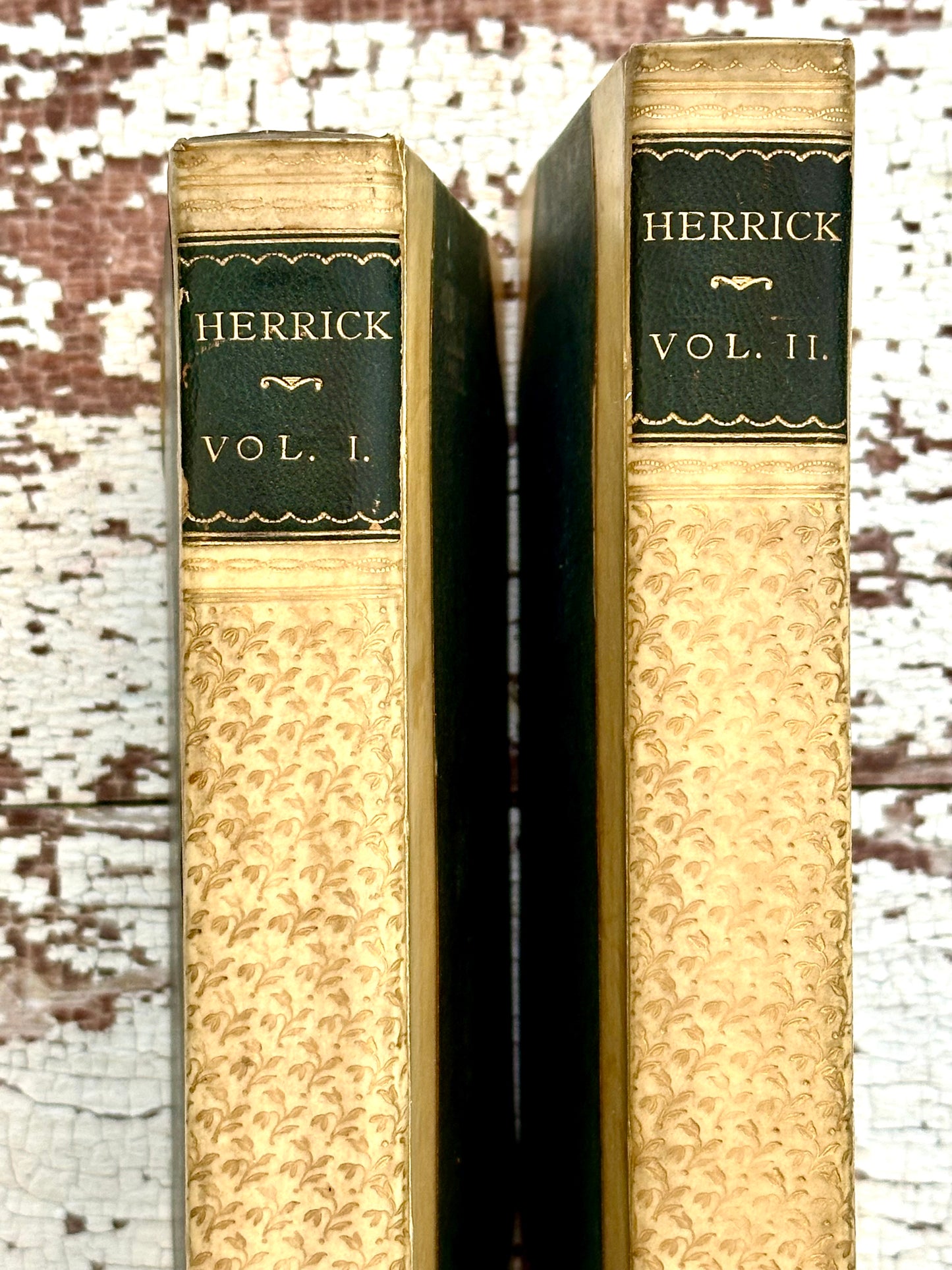 1893 The Poetical Works of Robert Herrick- Vellum