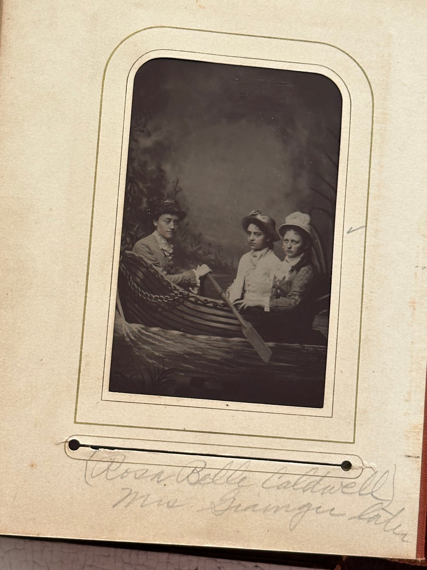 Antique Leather Photo Album Filled with Old Photographs & Tintypes