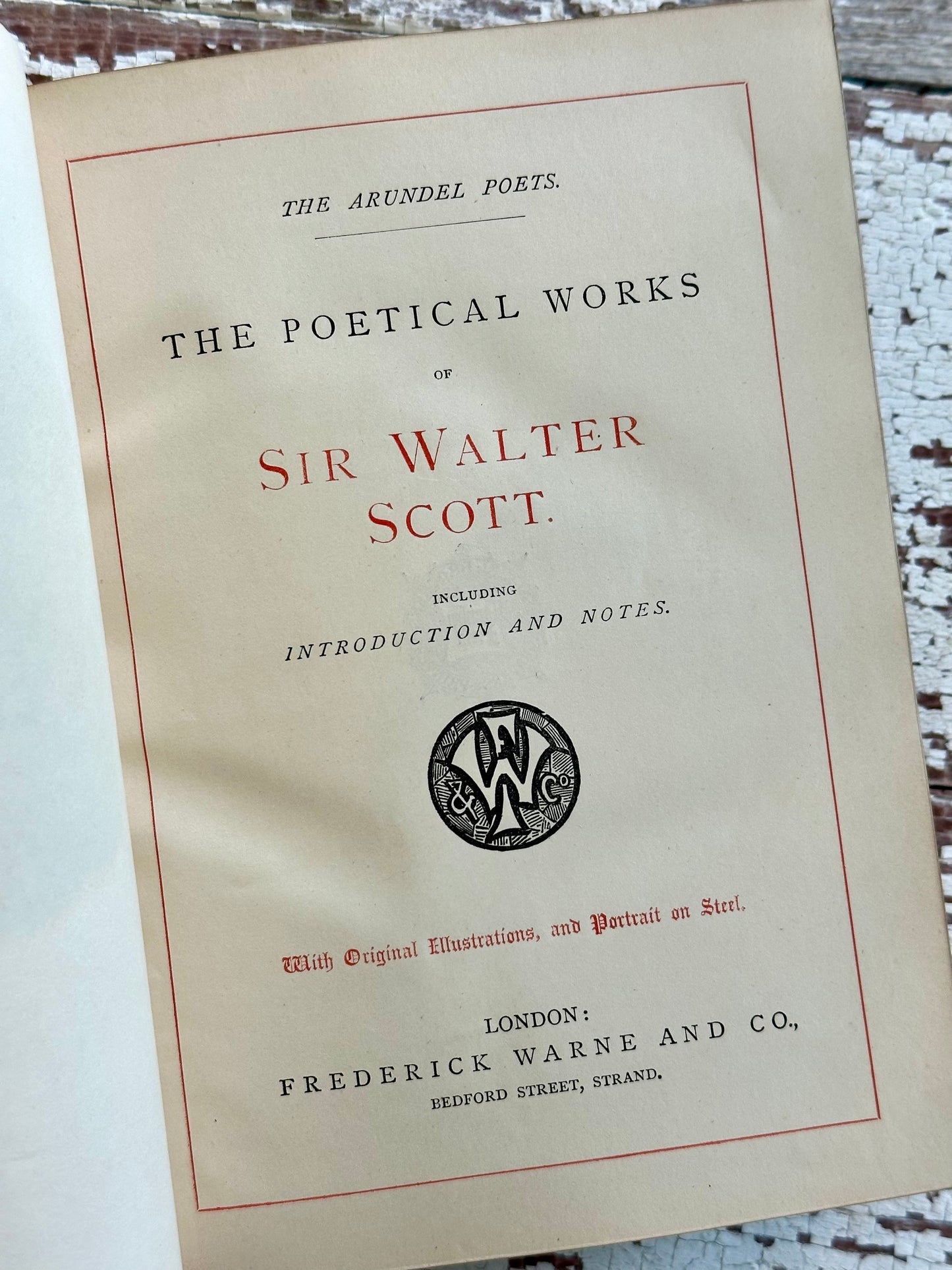 Rare-The Poetical Works of Sir Walter Scott with Hidden Fore-edge Painting