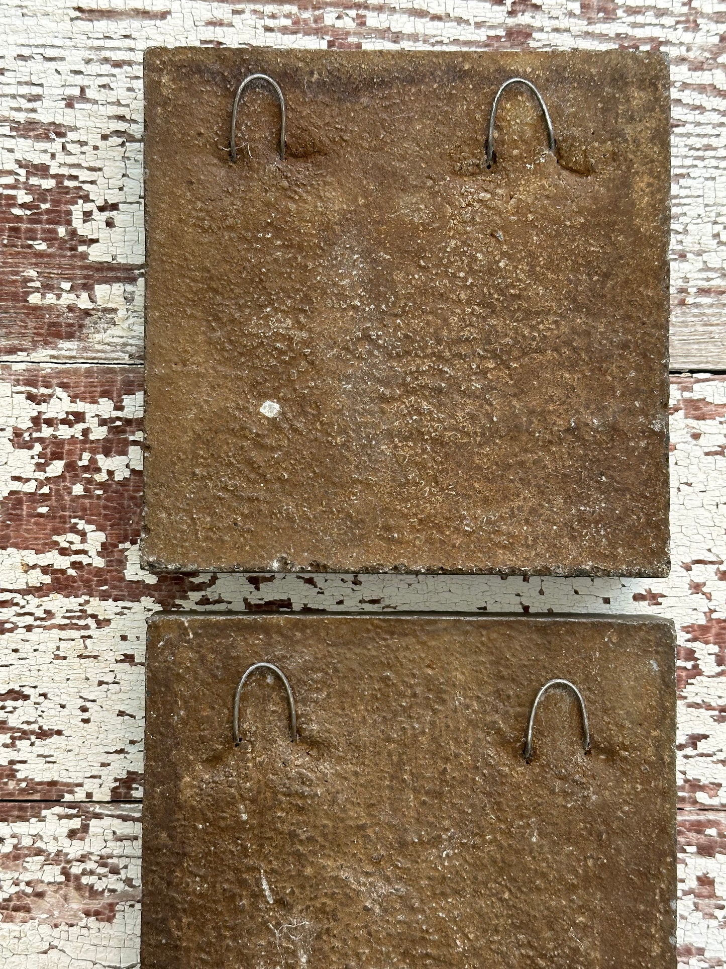 Pair of Decorative Stone Wall Plaques