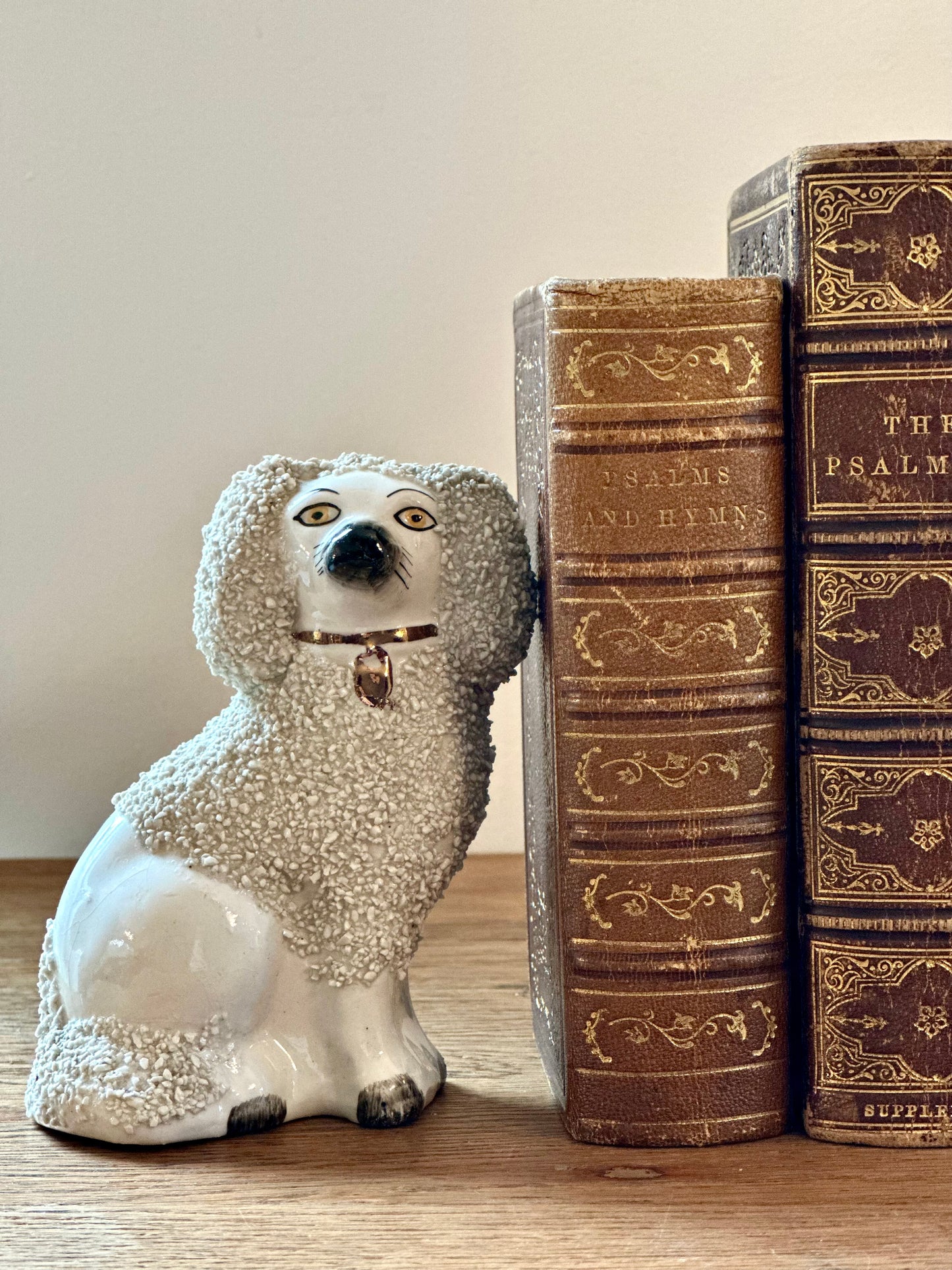 Mini Staffordshire Poodle Bookends