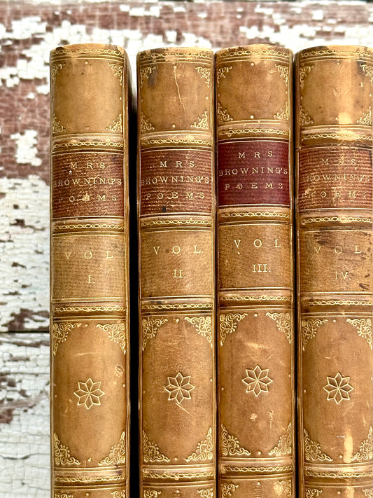 1885 The Poetical Works of Elizabeth Barrett Browning- Complete Set