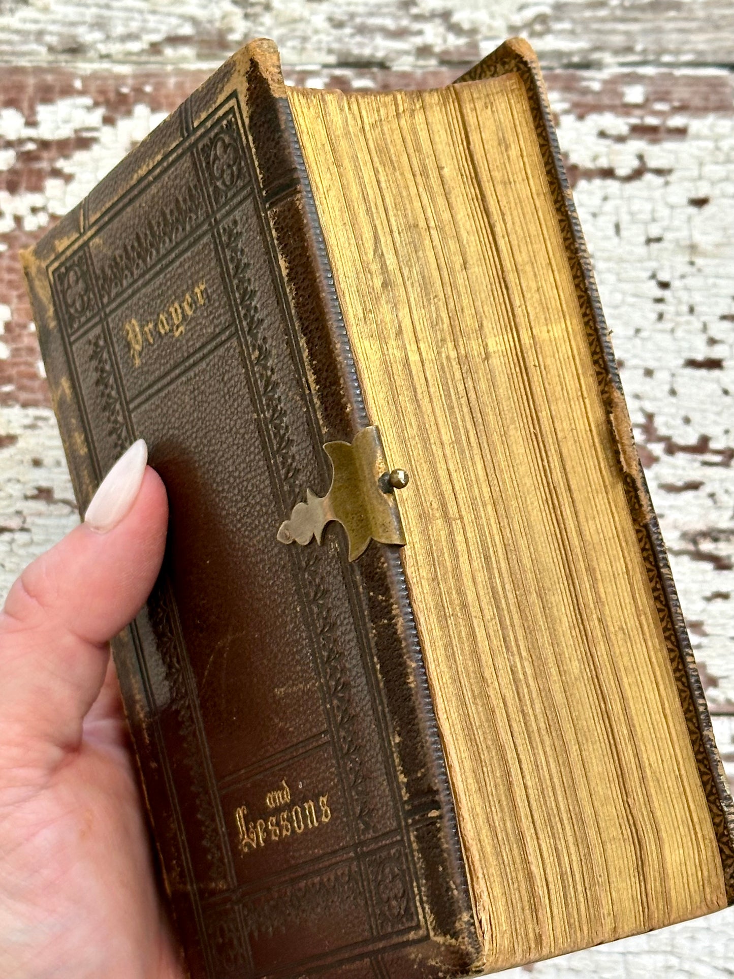1860 Full Leather Church Services Book