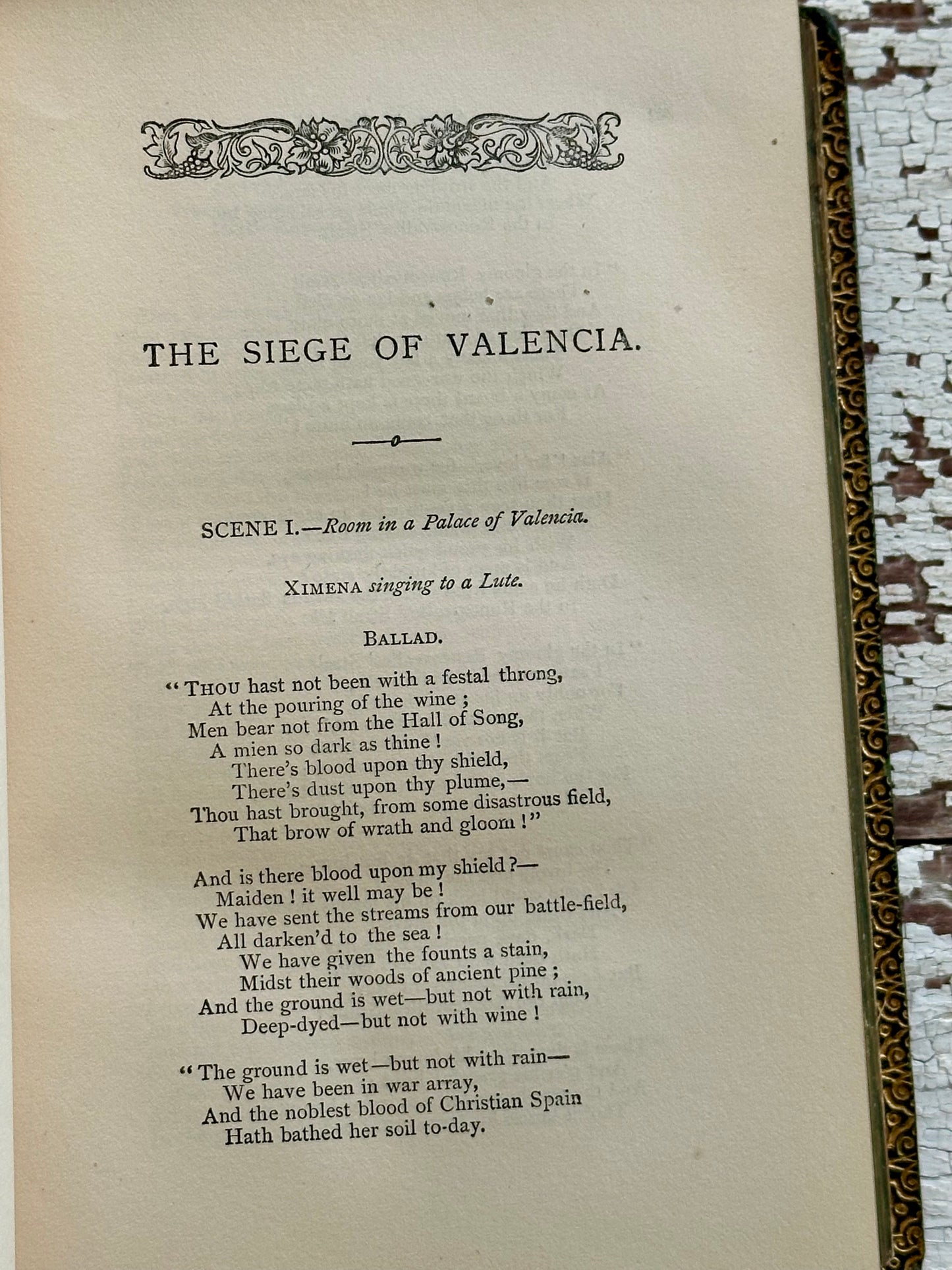 Rare Antique Poems of Mrs. Hemans with Hidden Fore-edge Painting