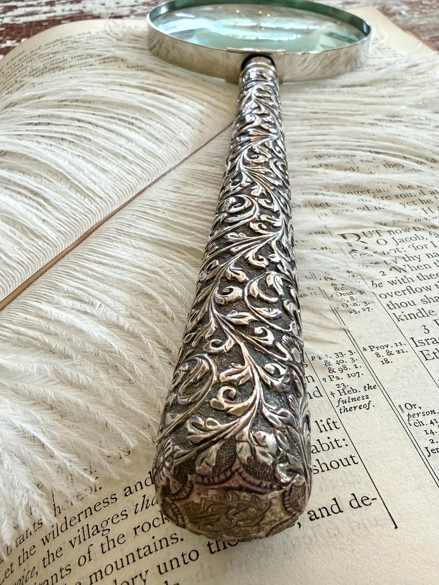 Antique Silver Magnifying Glass