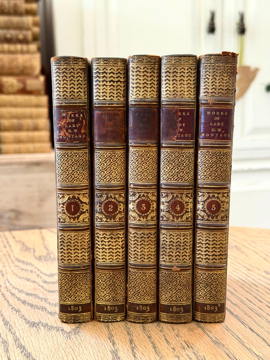 1803 The Works of Lady Wortley Montagu- Complete Set of 5