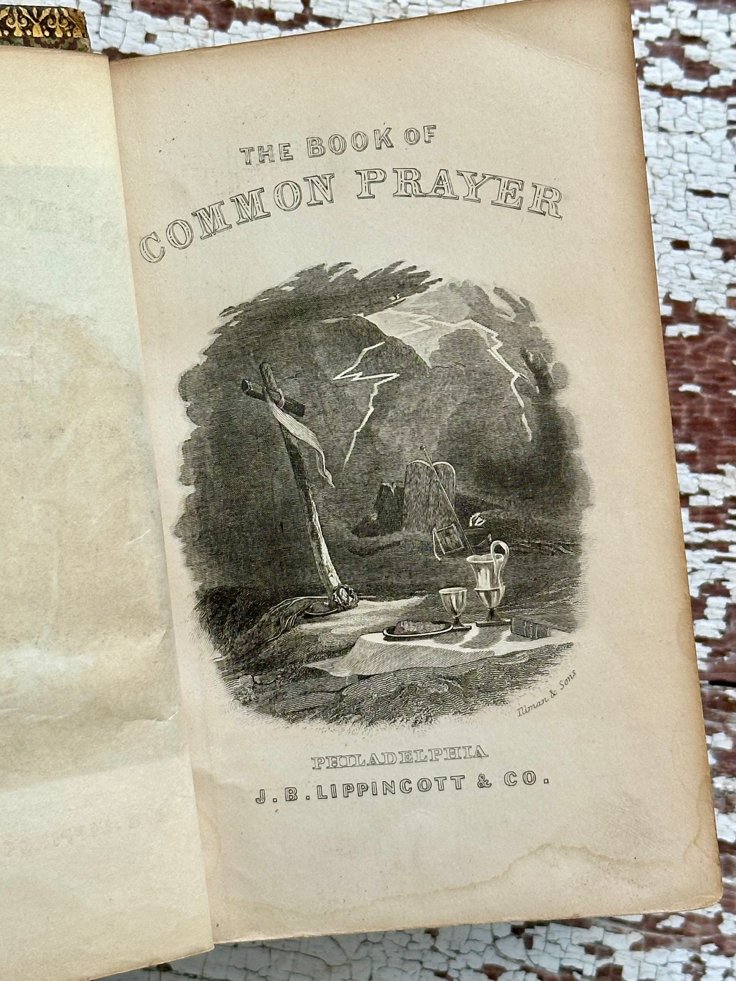 1860 Full Leather Church Services Book