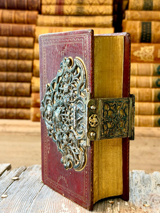1767 German Catholic Devotional with Silver Hardware & Clasp