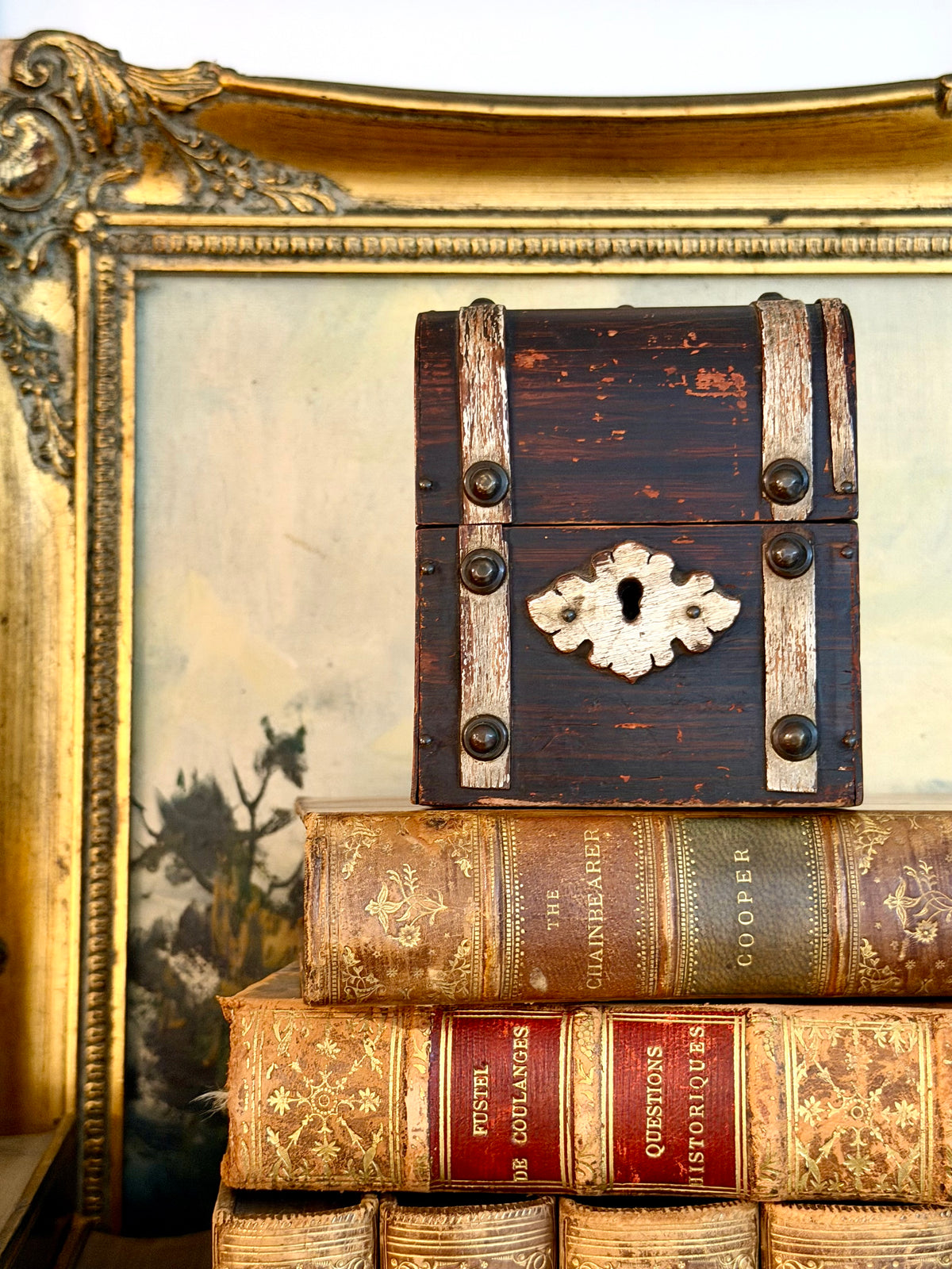 Antique Miniature Victorian Box with Key Hole