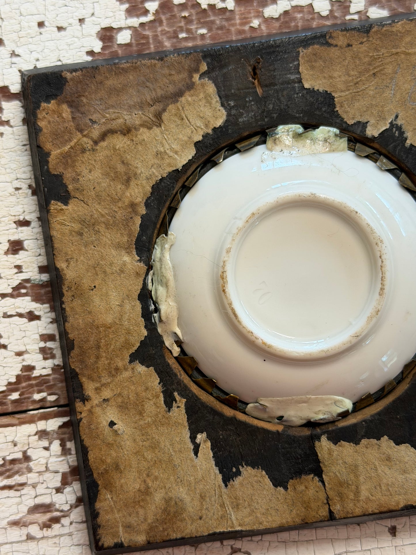 Antique Original Miniature Portrait on Porcelain