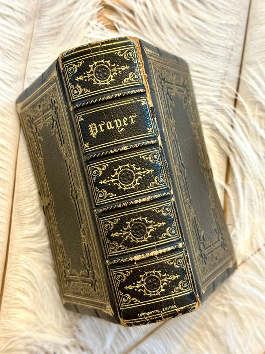 1860 The Book of Common Prayer- Full black leather with clasp