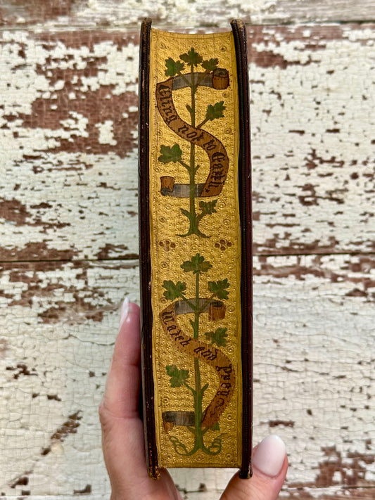 Rare- 1862 The Book of Common Prayer with Gauffered & Hand Painted Fore-Edge