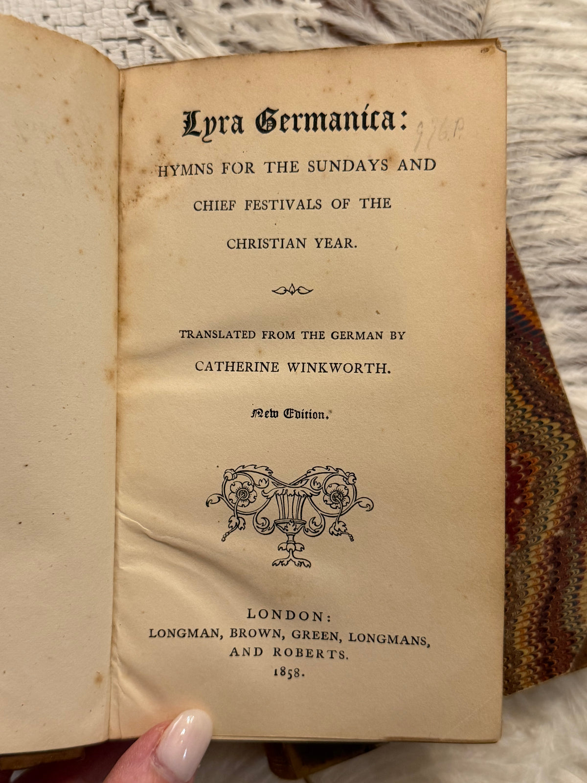 1858 Lyra Germanica: Christian Hymn Books
