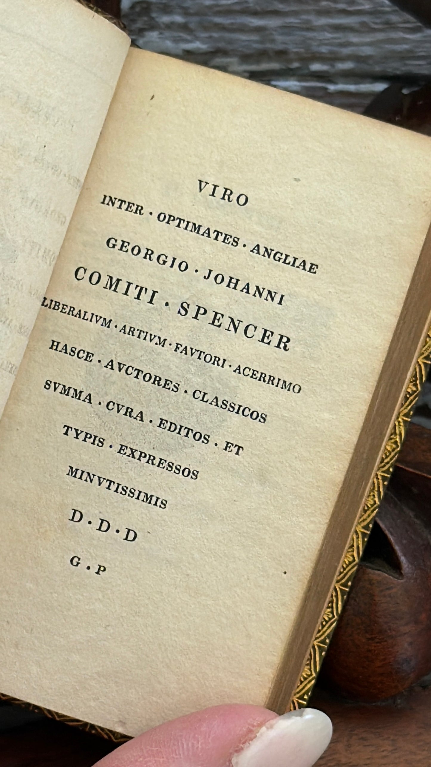 1823 Miniature Publius Terentius Afer Book- Fine Binding