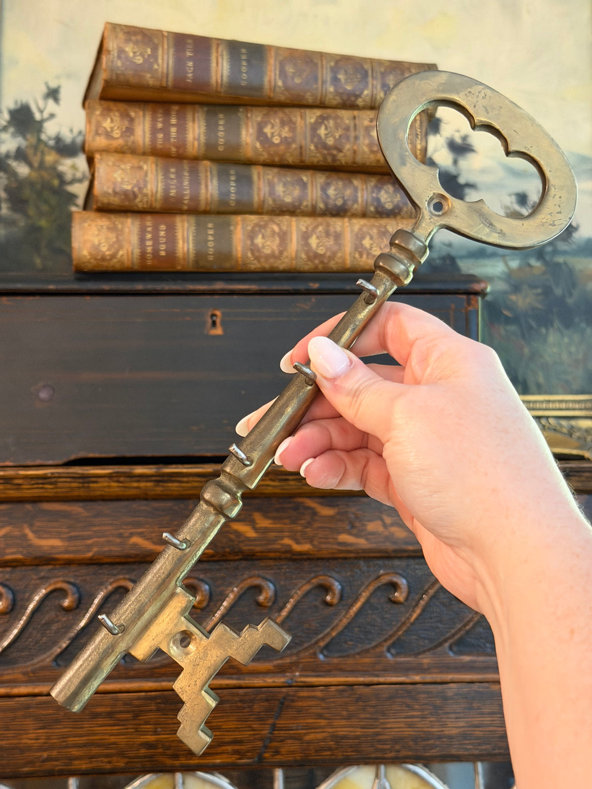 Vintage Brass Key Hooks