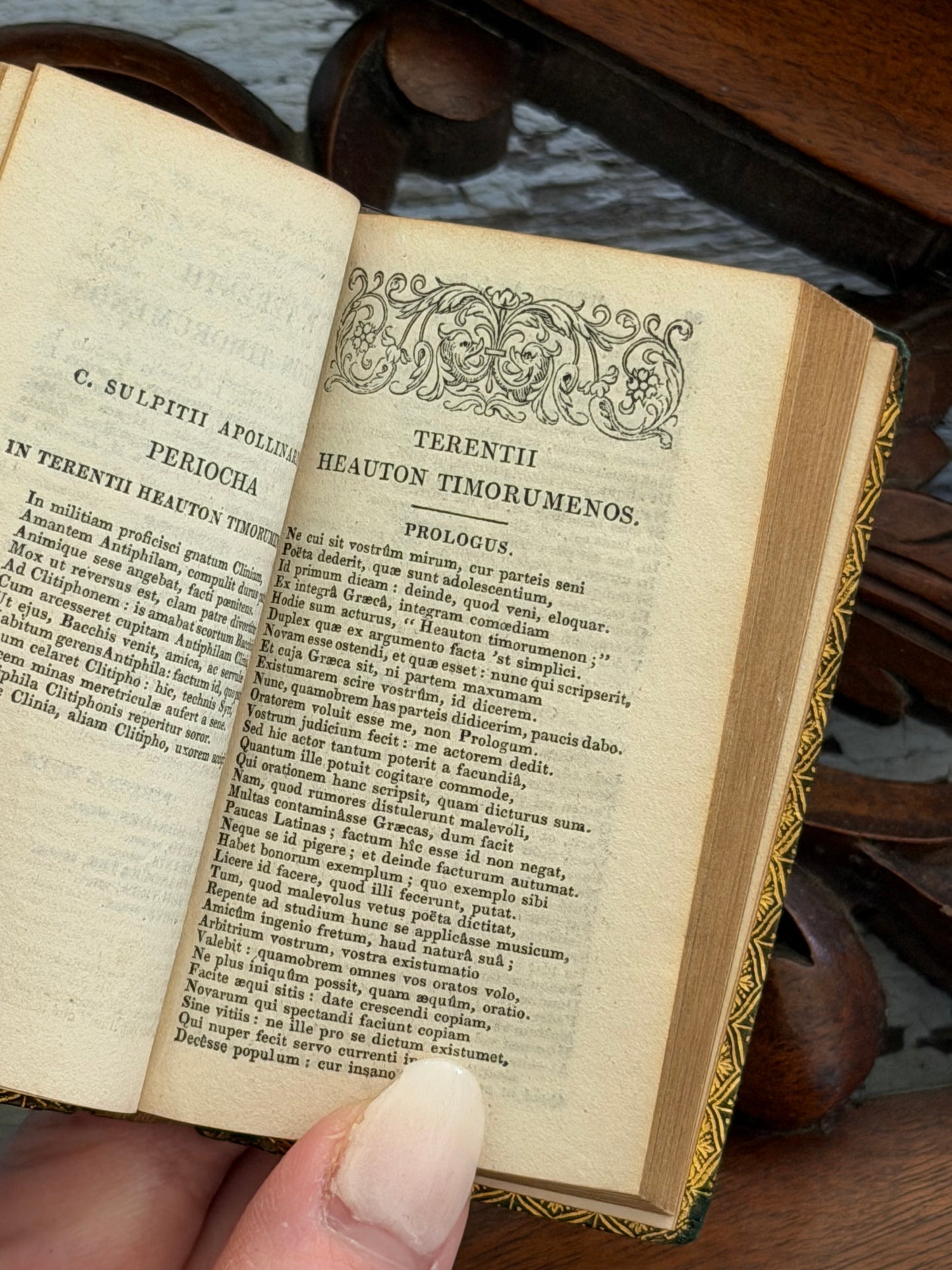 1823 Miniature Publius Terentius Afer Book- Fine Binding