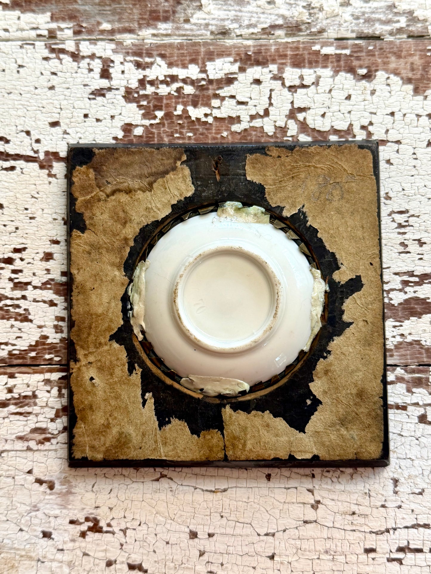 Antique Original Miniature Portrait on Porcelain