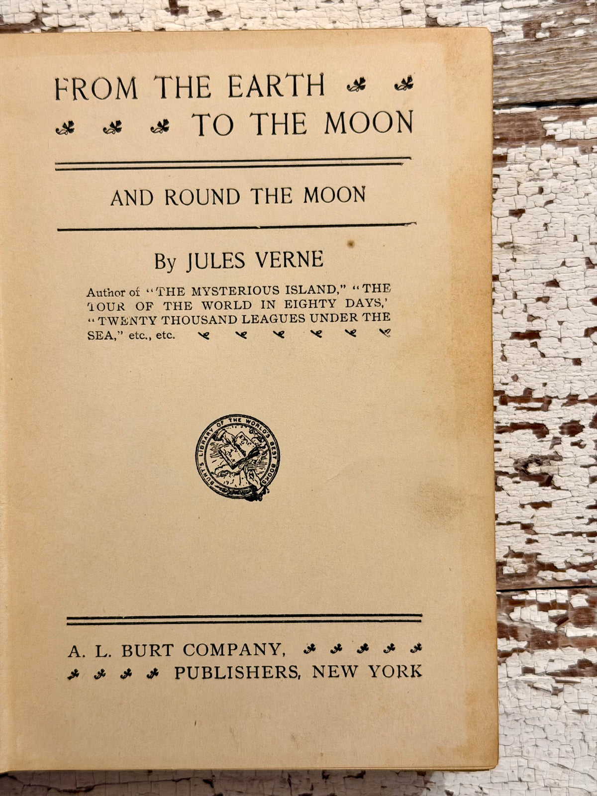 Antique- From The Earth To The Moon and Round The Moon by Jules Verne