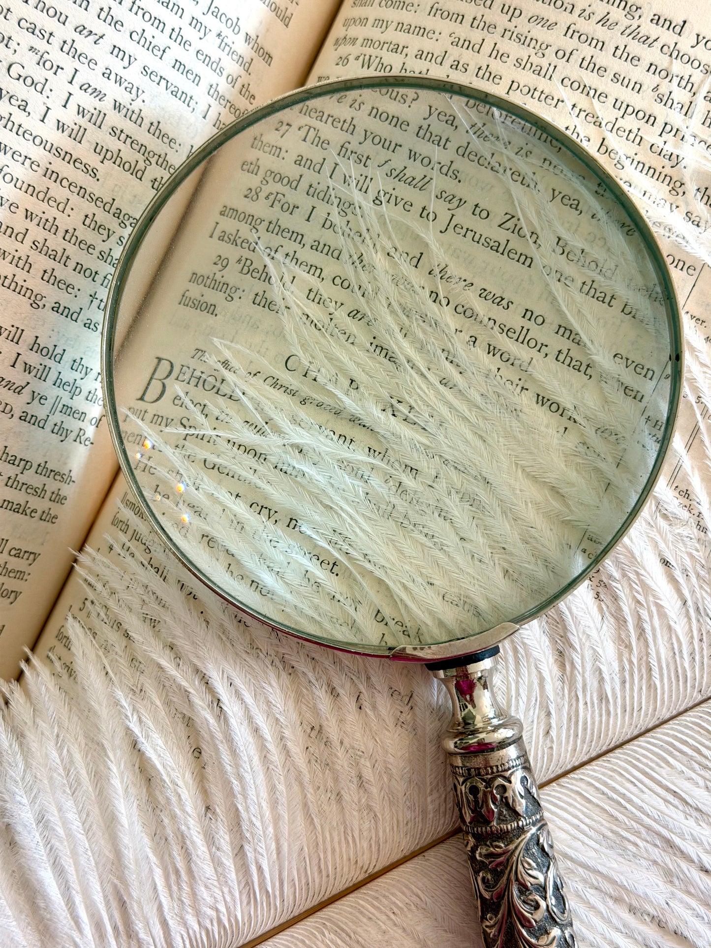 Antique Silver Magnifying Glass