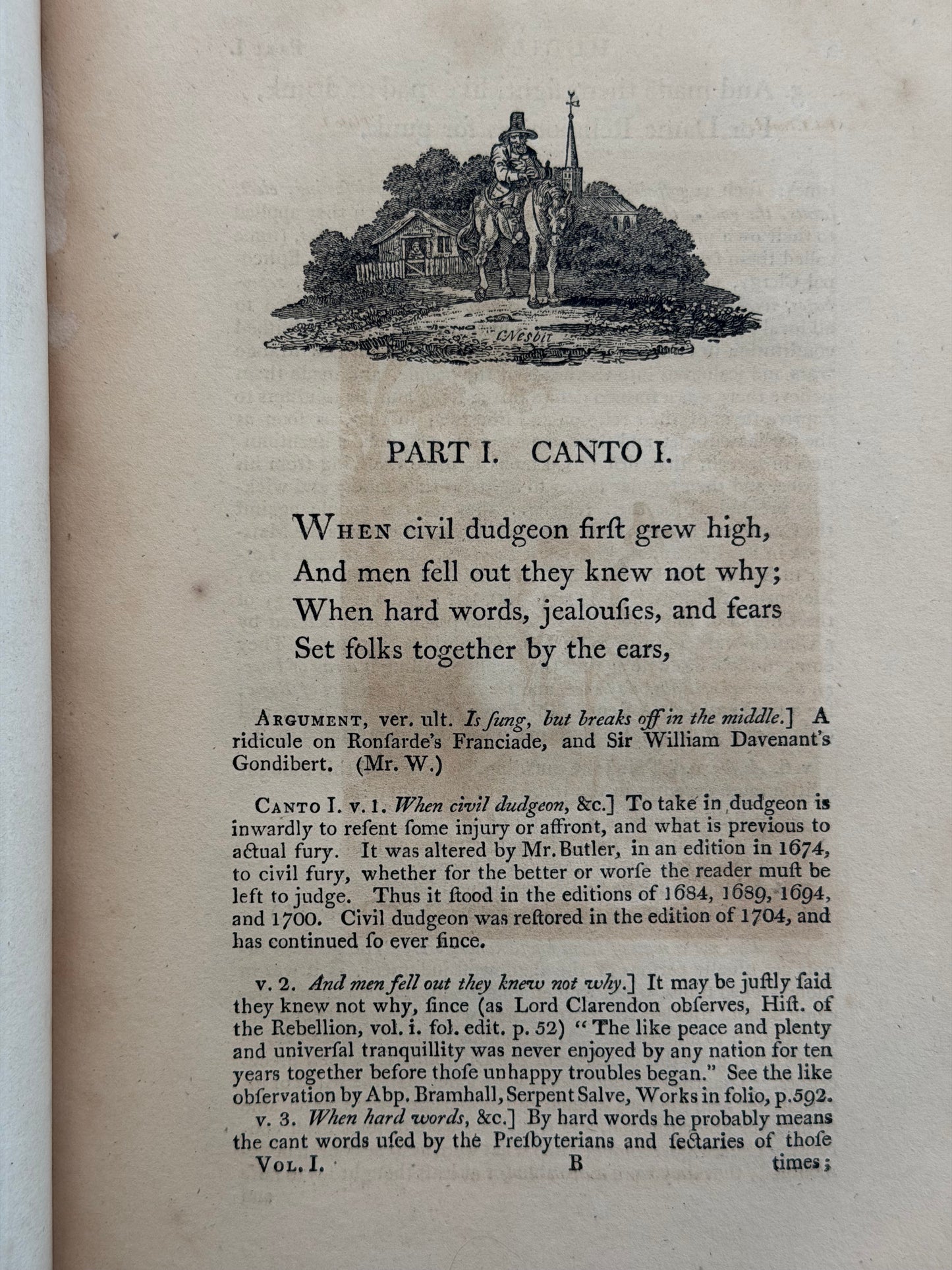 1801 Hudibras by Samuel Butler- Complete in Two Volumes