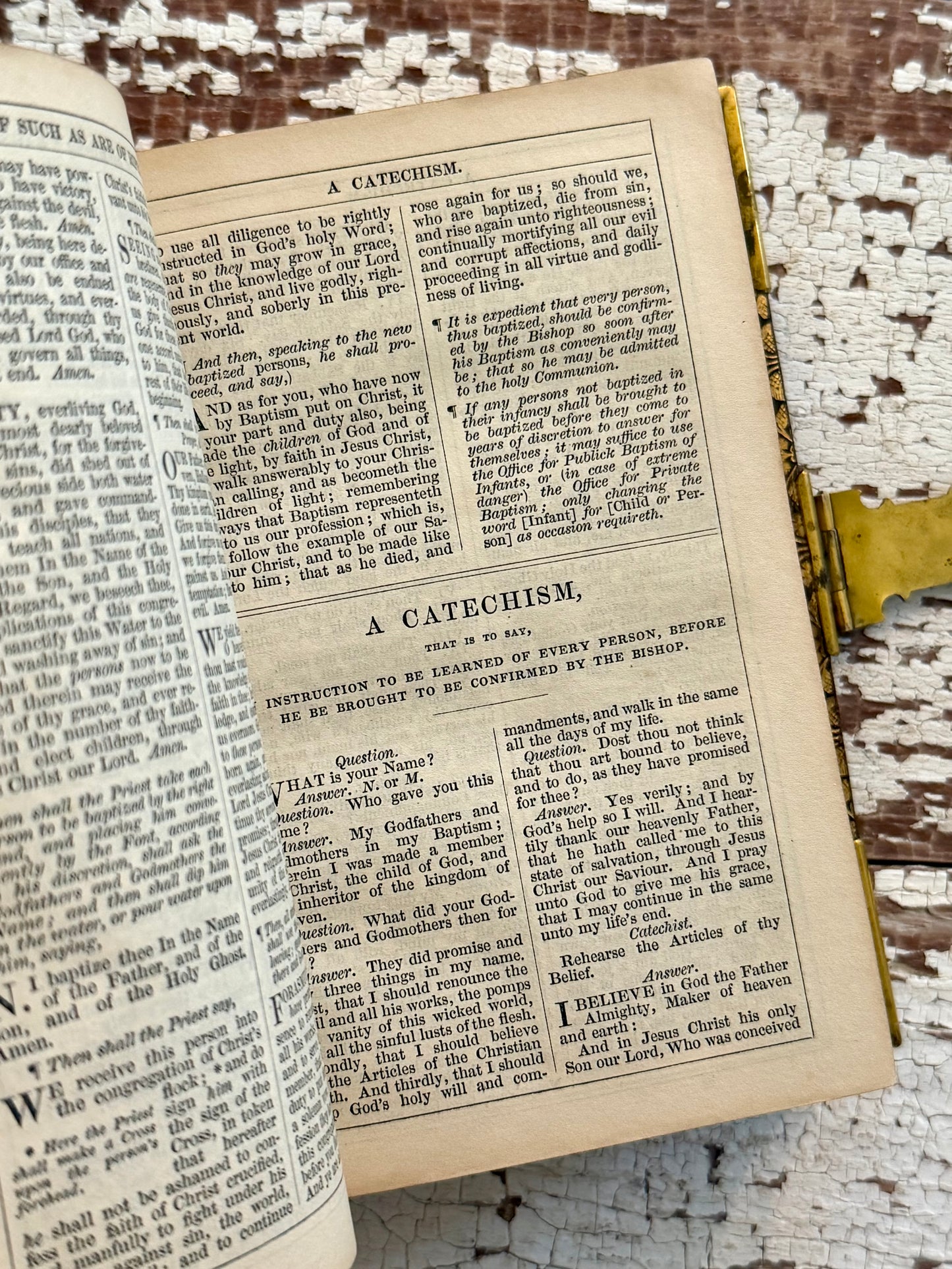 1855 Book of Common Prayer with Brass Hardware & Clasp