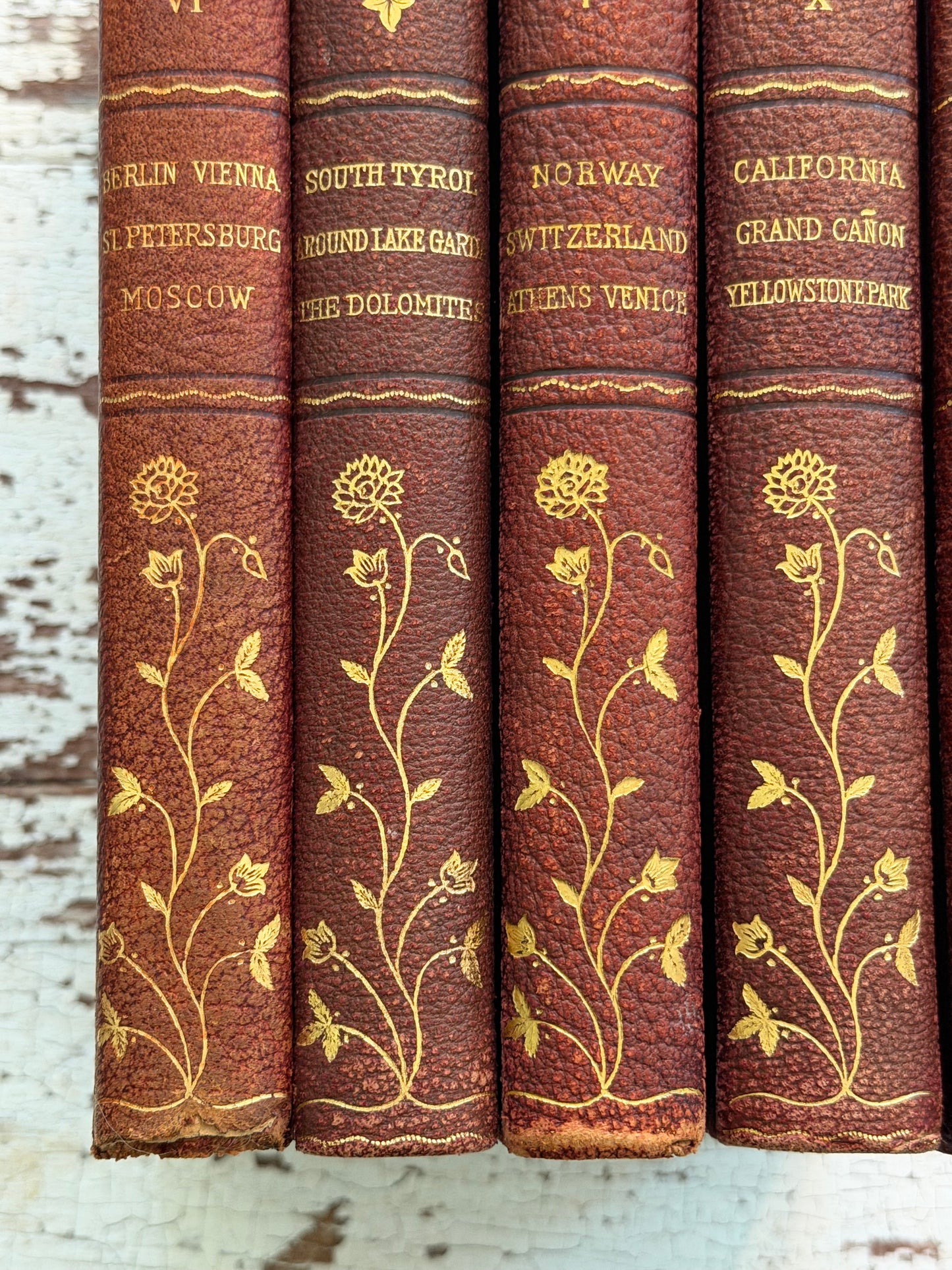 1906 Set of Stoddard’s Lectures with Floral Spines